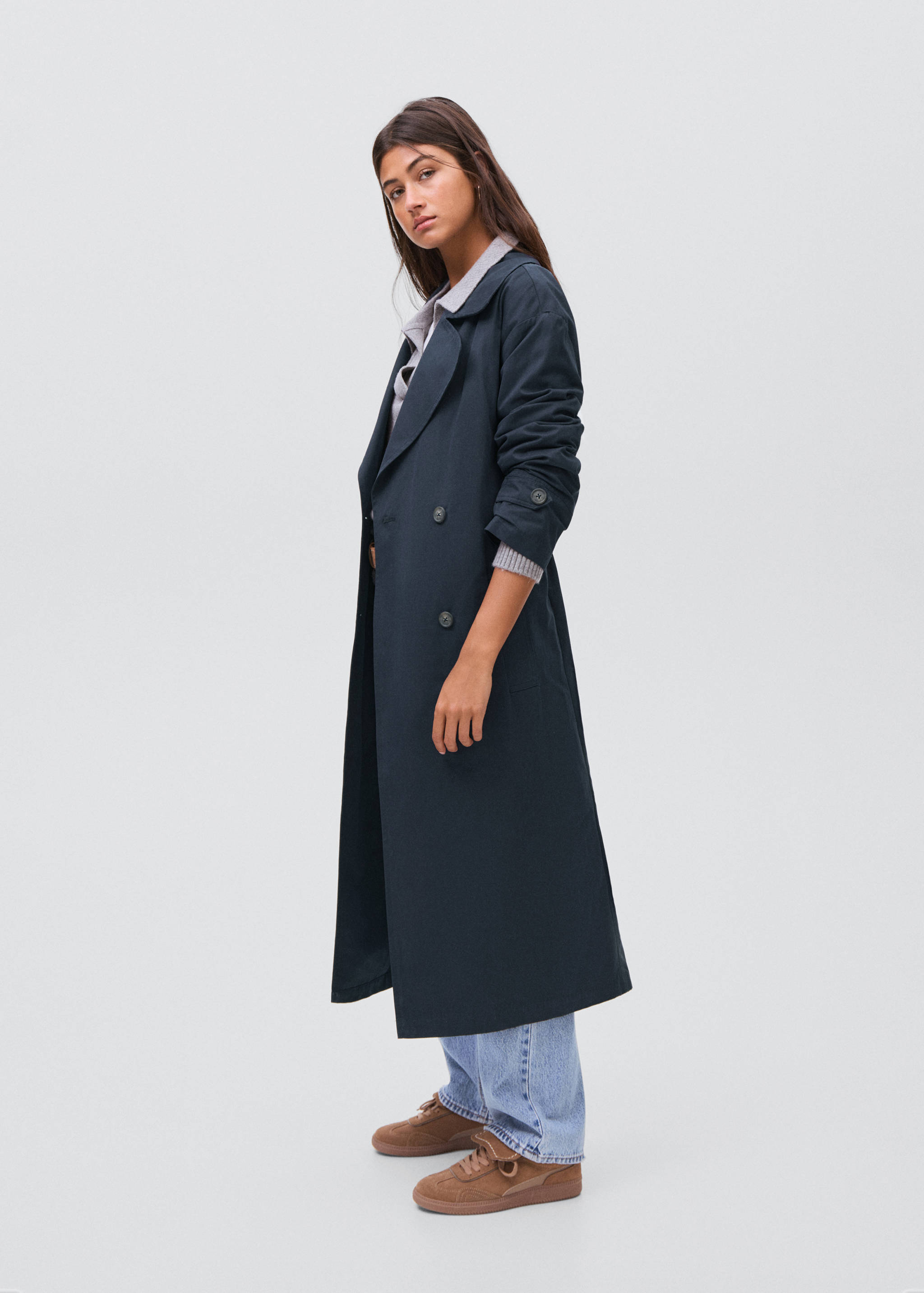Classic trench coat with belt - General plane