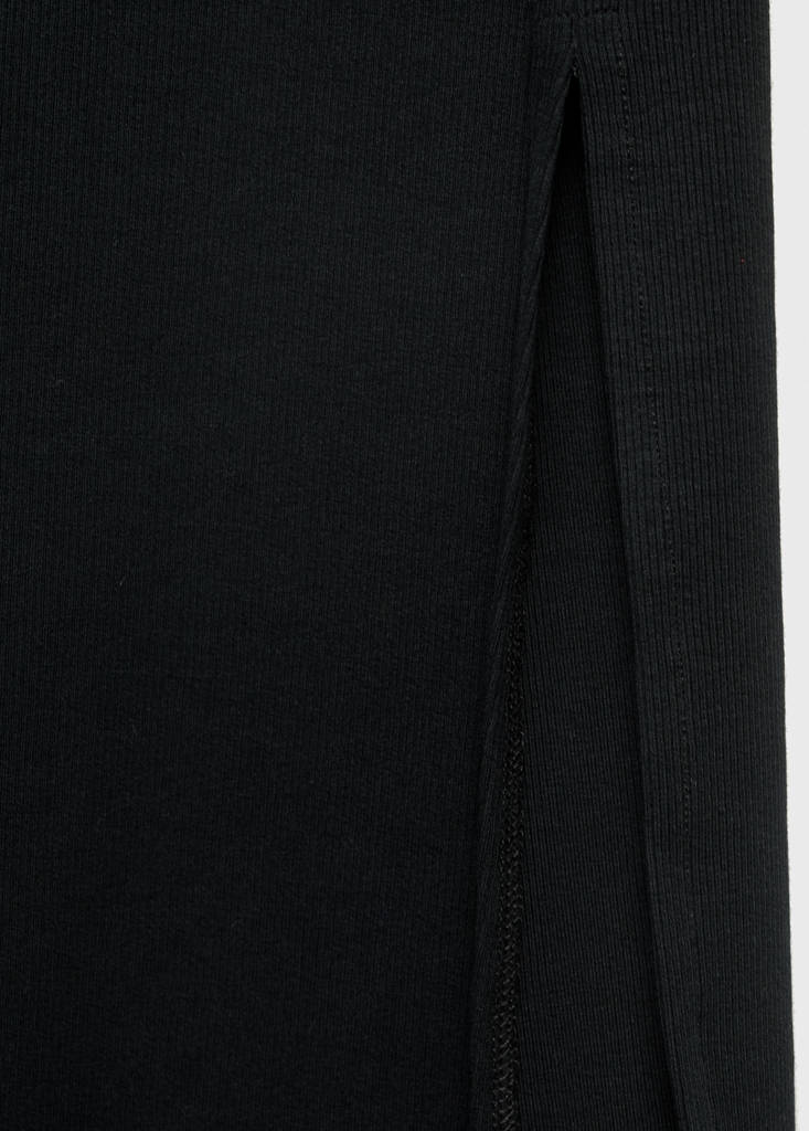 Slit long skirt — Black