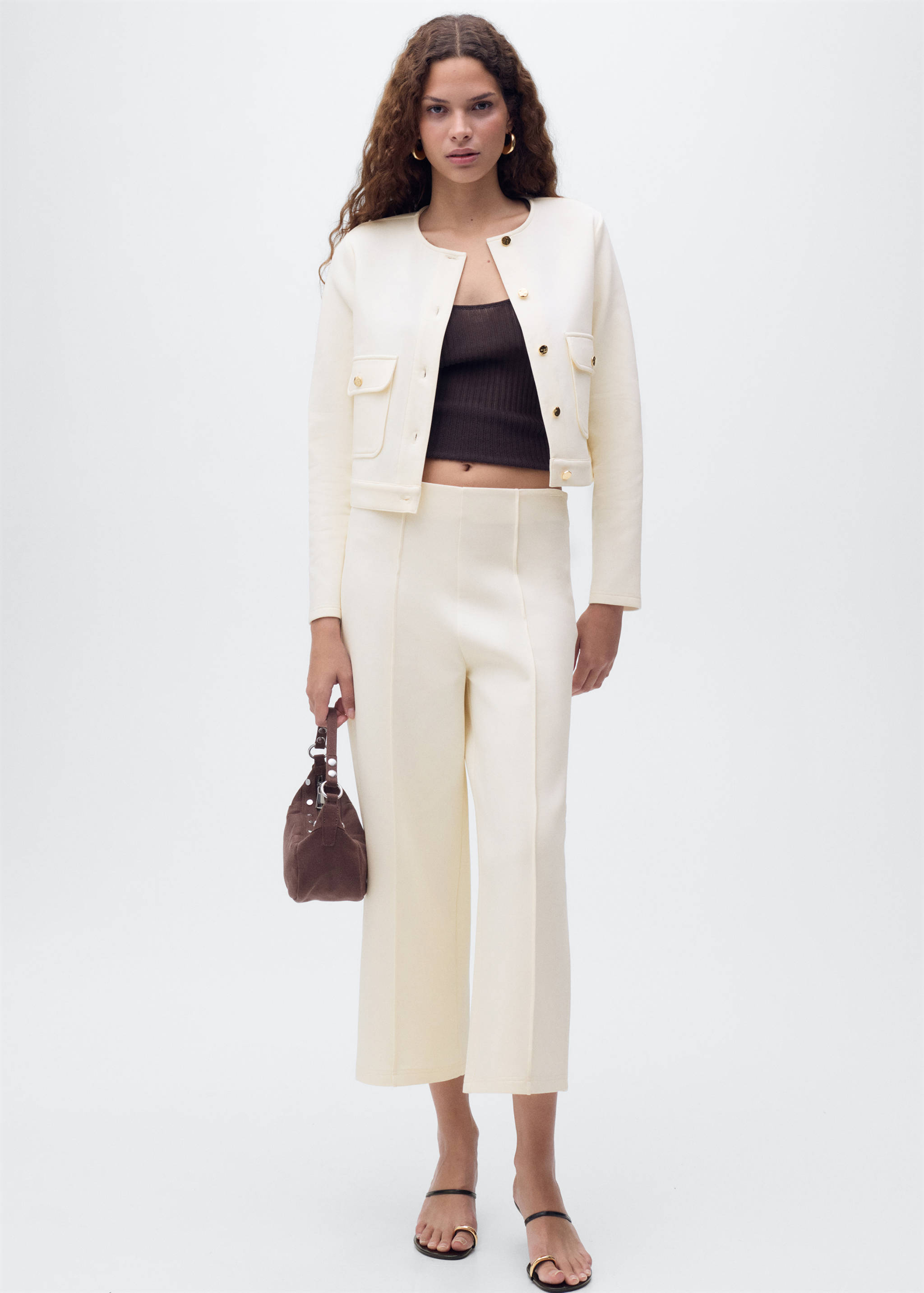 Cotton crop pants - General plane