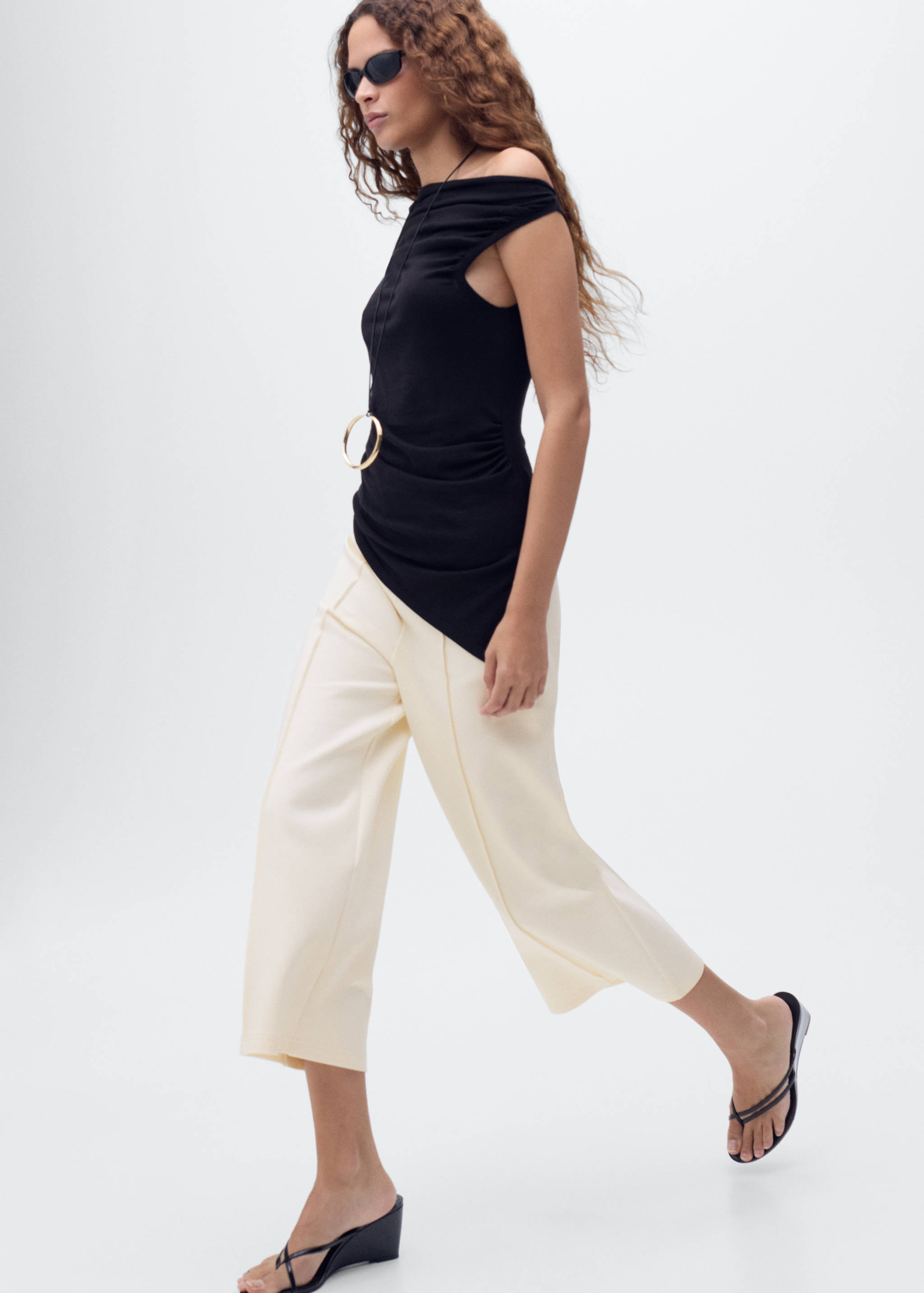 Cotton crop pants - Details of the article 2