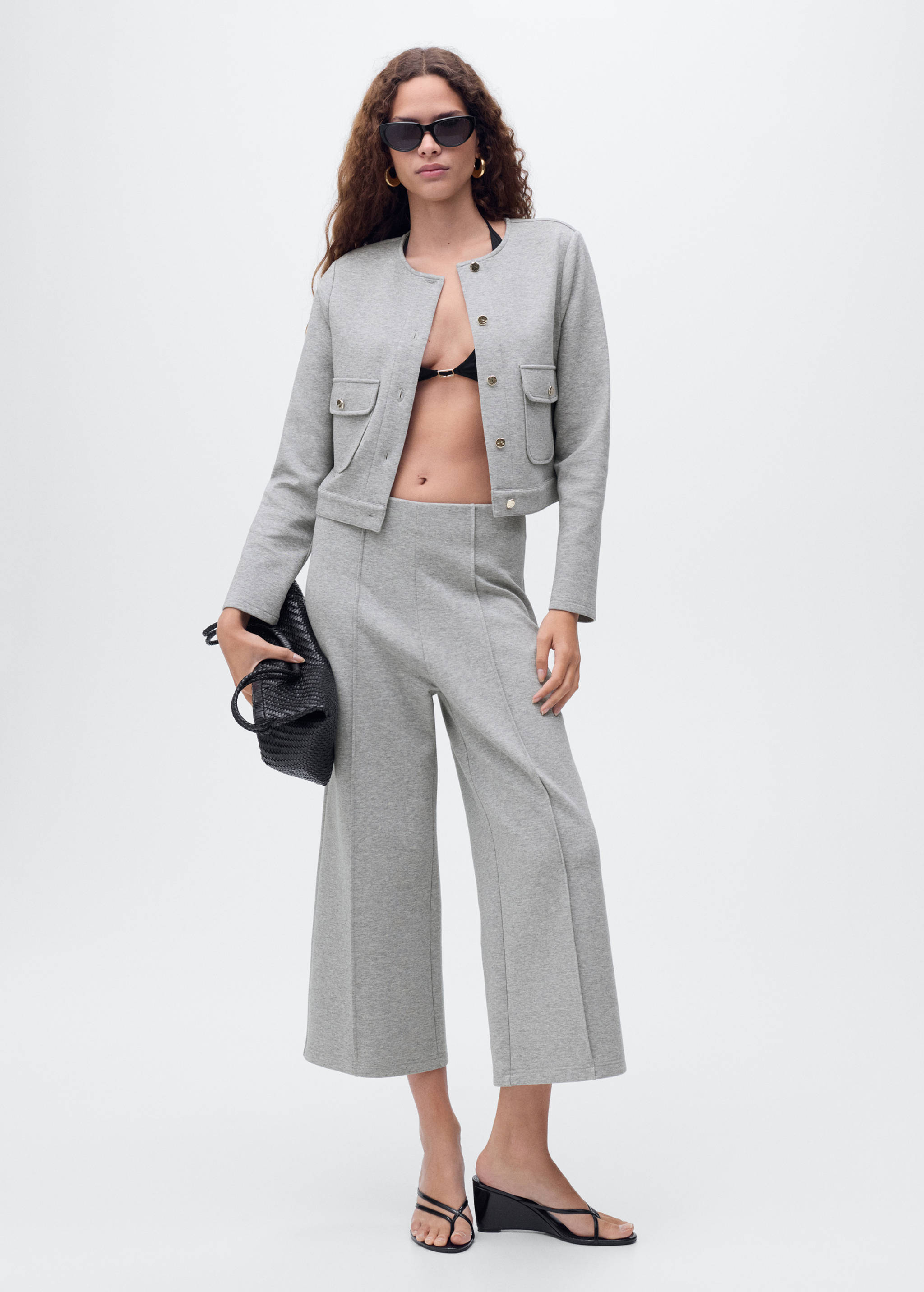 Cotton crop pants - General plane