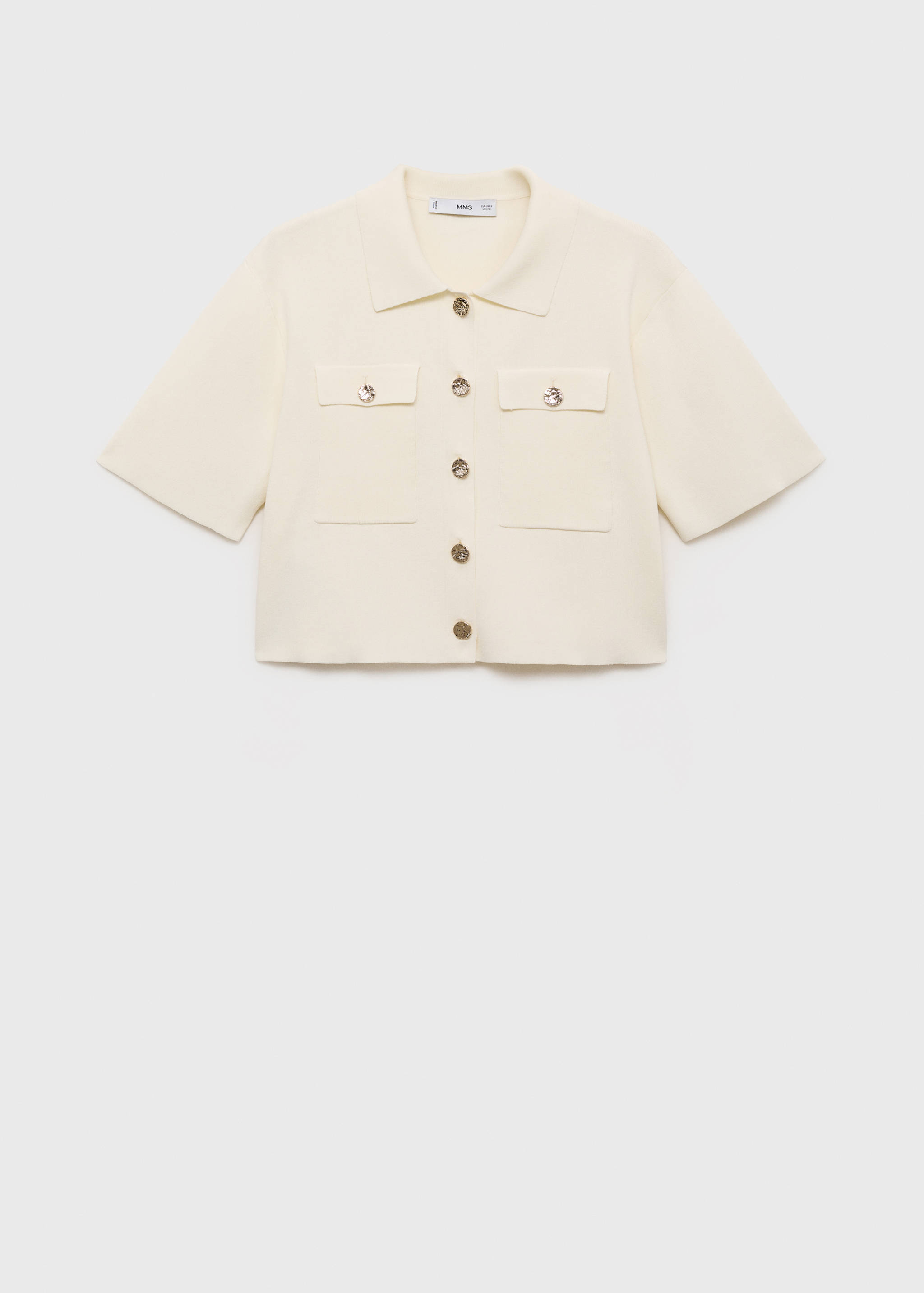 Short-sleeved knitted jacket - Article without model