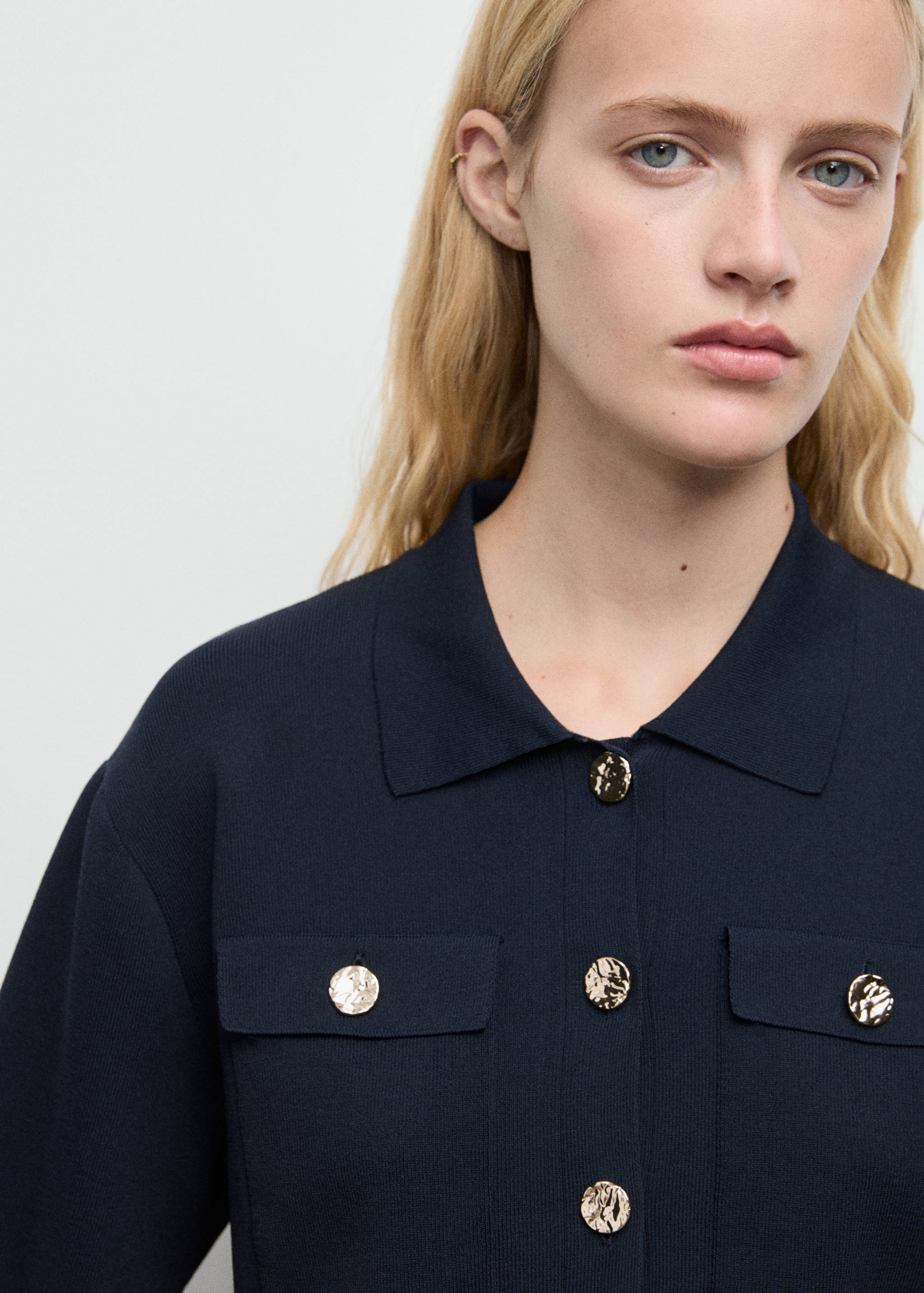 Short-sleeved knitted jacket - Details of the article 1