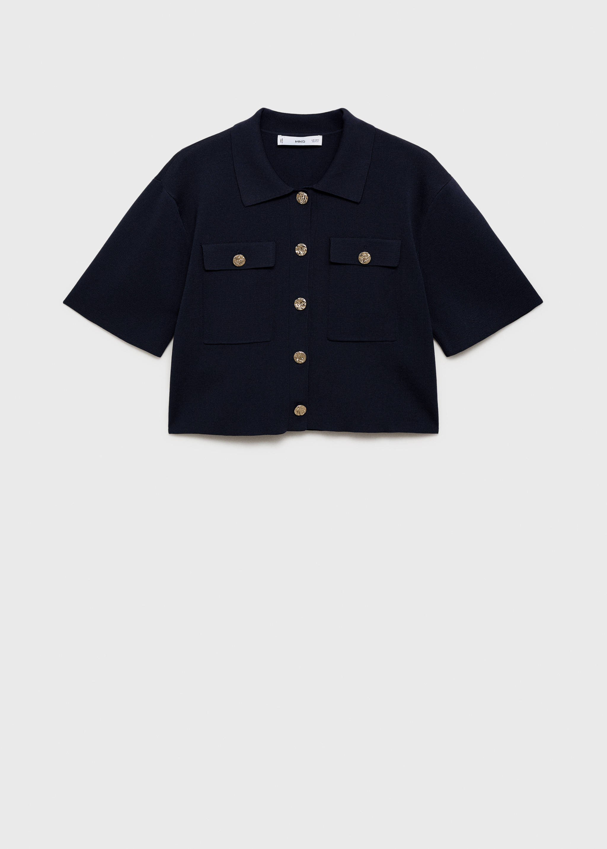 Short-sleeved knitted jacket - Article without model