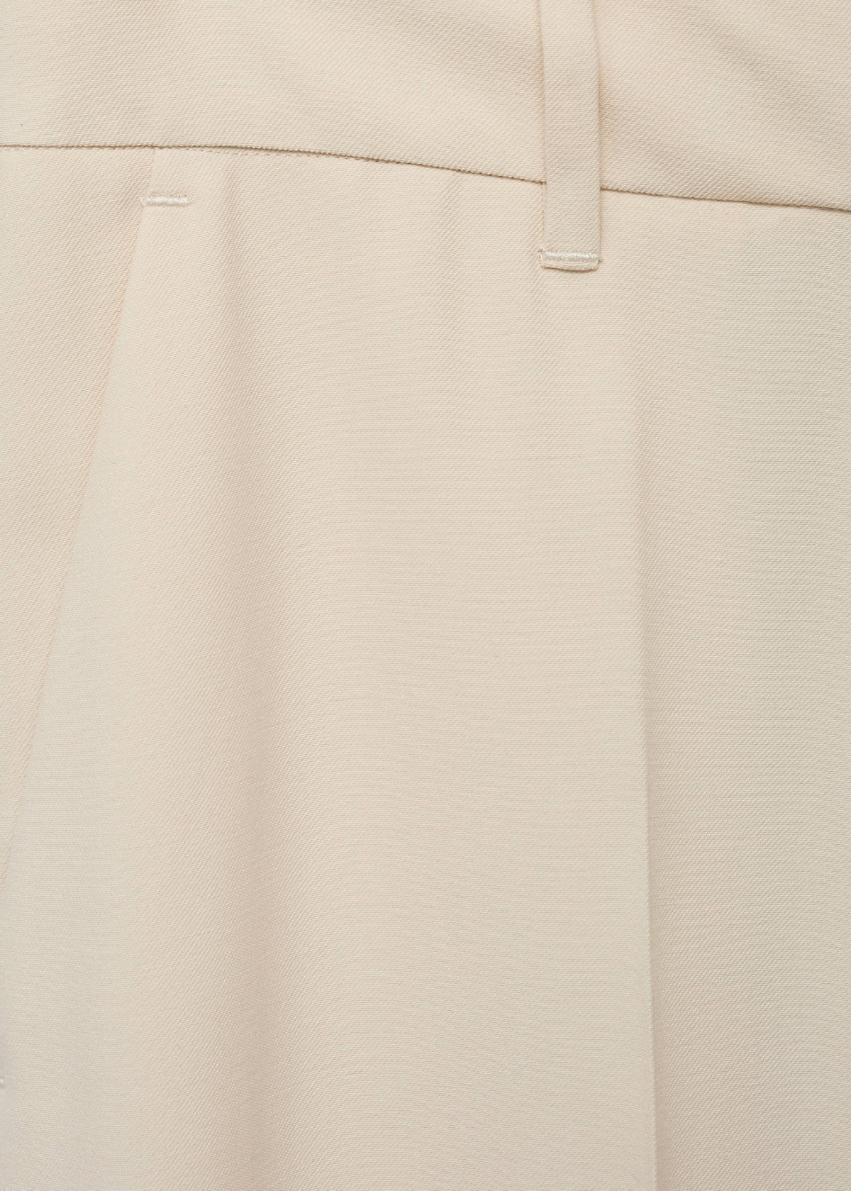 Straight mid-rise trousers — Ecru