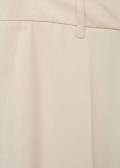 Straight mid-rise trousers — Ecru 10