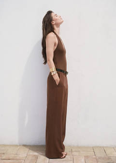 Straight mid-rise trousers — Brown 2