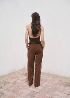 Straight mid-rise trousers — Brown 3