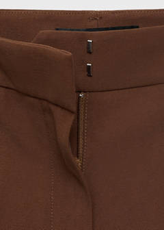 Straight mid-rise trousers — Brown 11