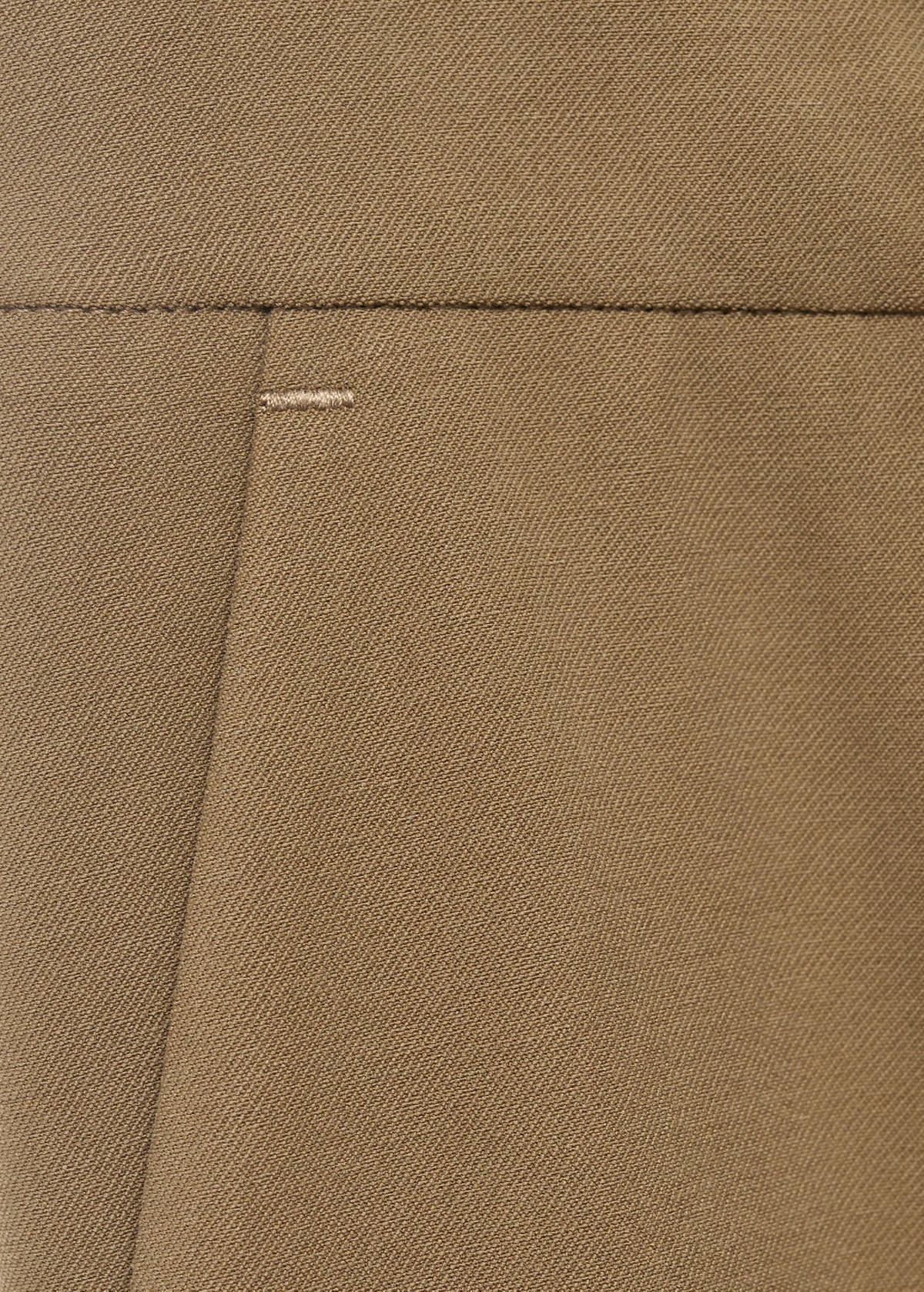 Straight mid-rise trousers — Khaki
