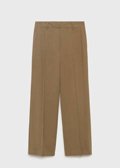 Straight mid-rise trousers — Khaki 8