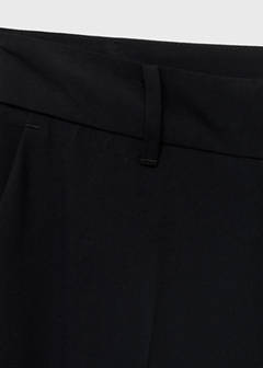 Straight mid-rise trousers — Black 10