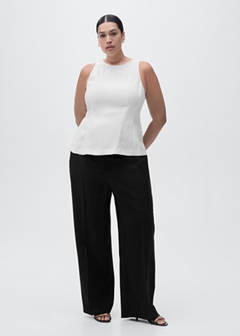 Straight mid-rise trousers — Black 6
