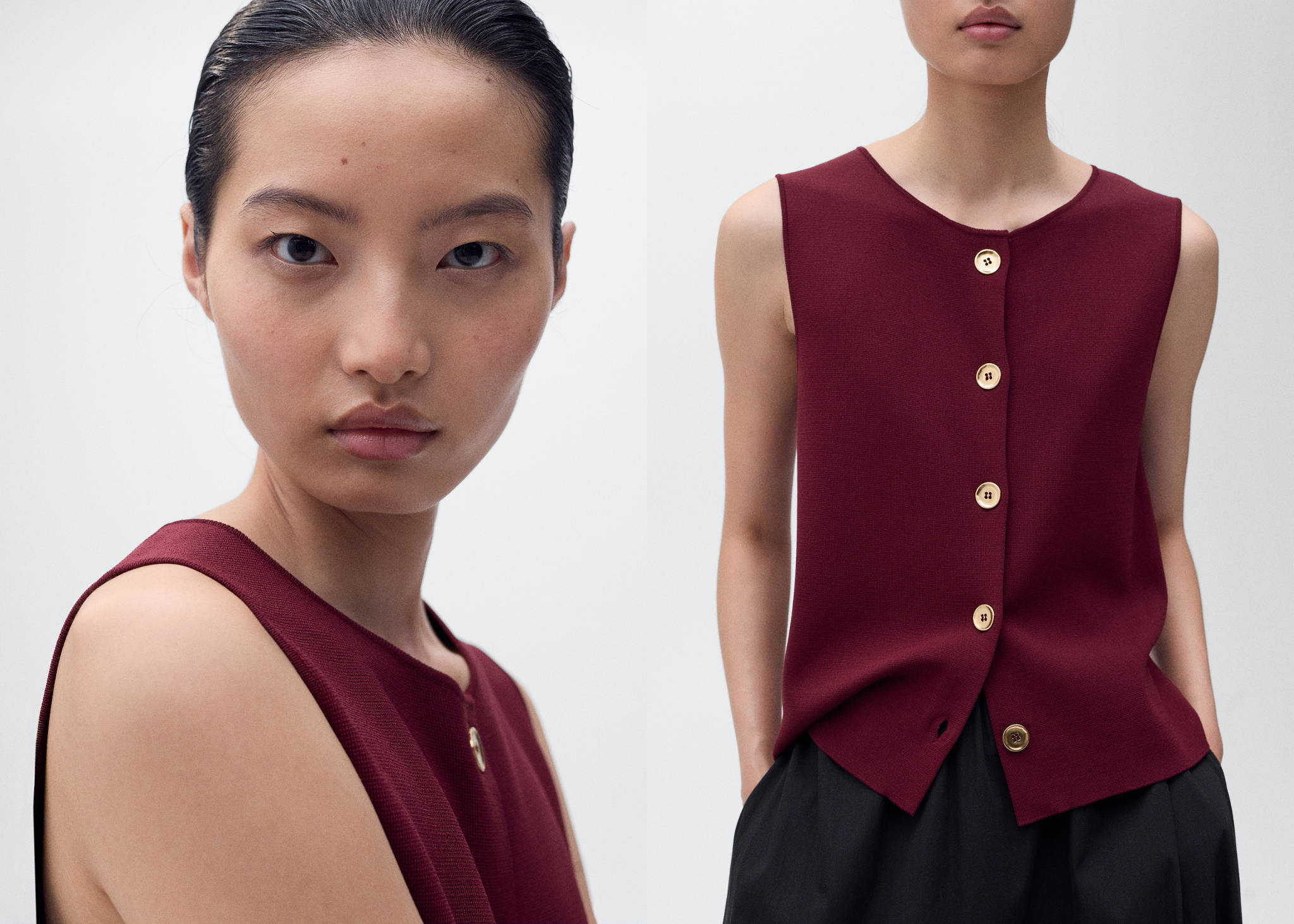 Fine-knit gilet - Panoramic plane