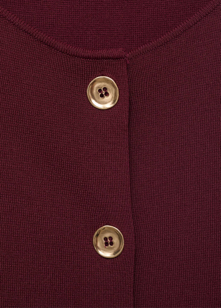 Fine-knit gilet — Maroon
