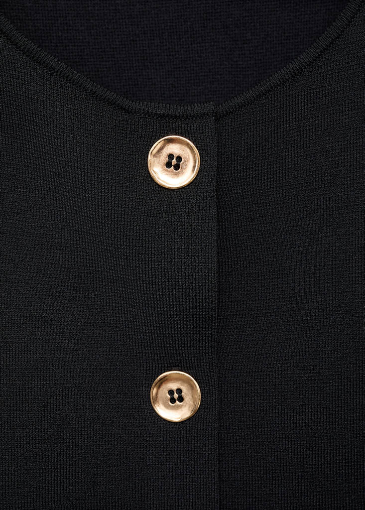 Fine-knit gilet — Black