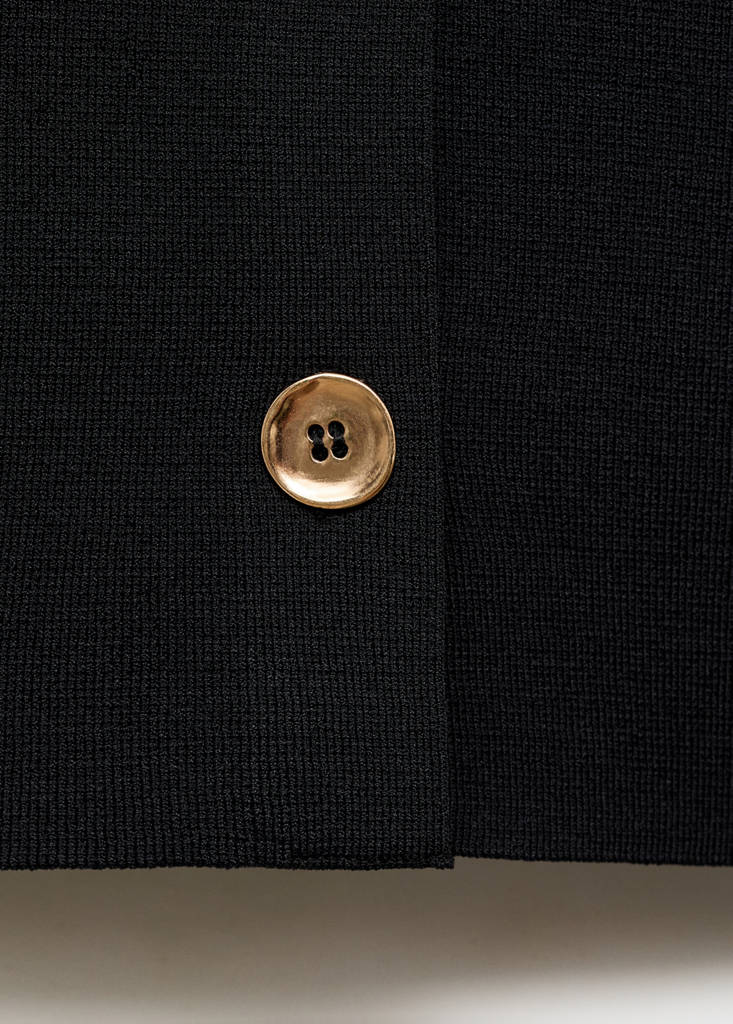 Fine-knit gilet — Black