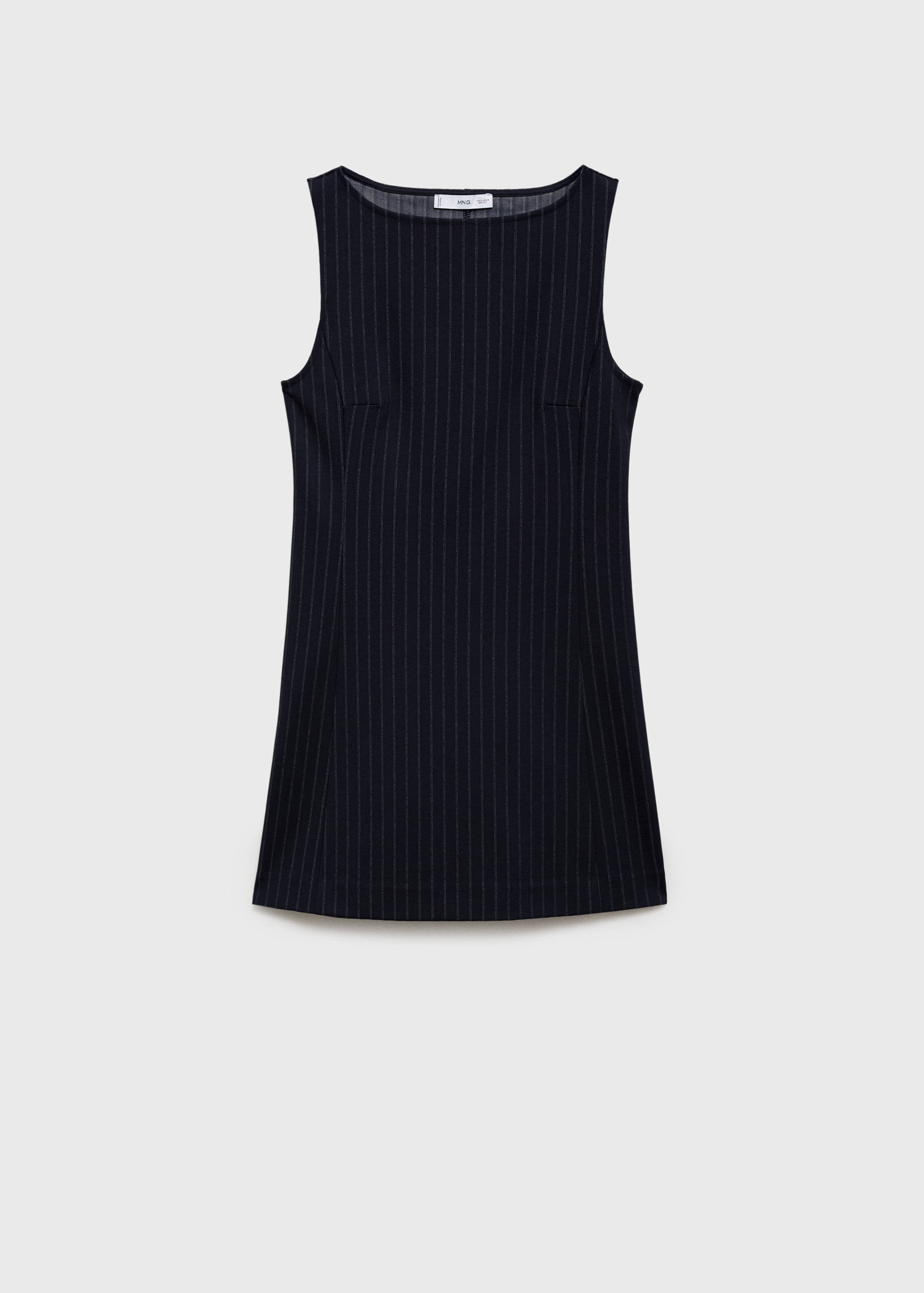 Boat-neck pinstripe dress - Article without model