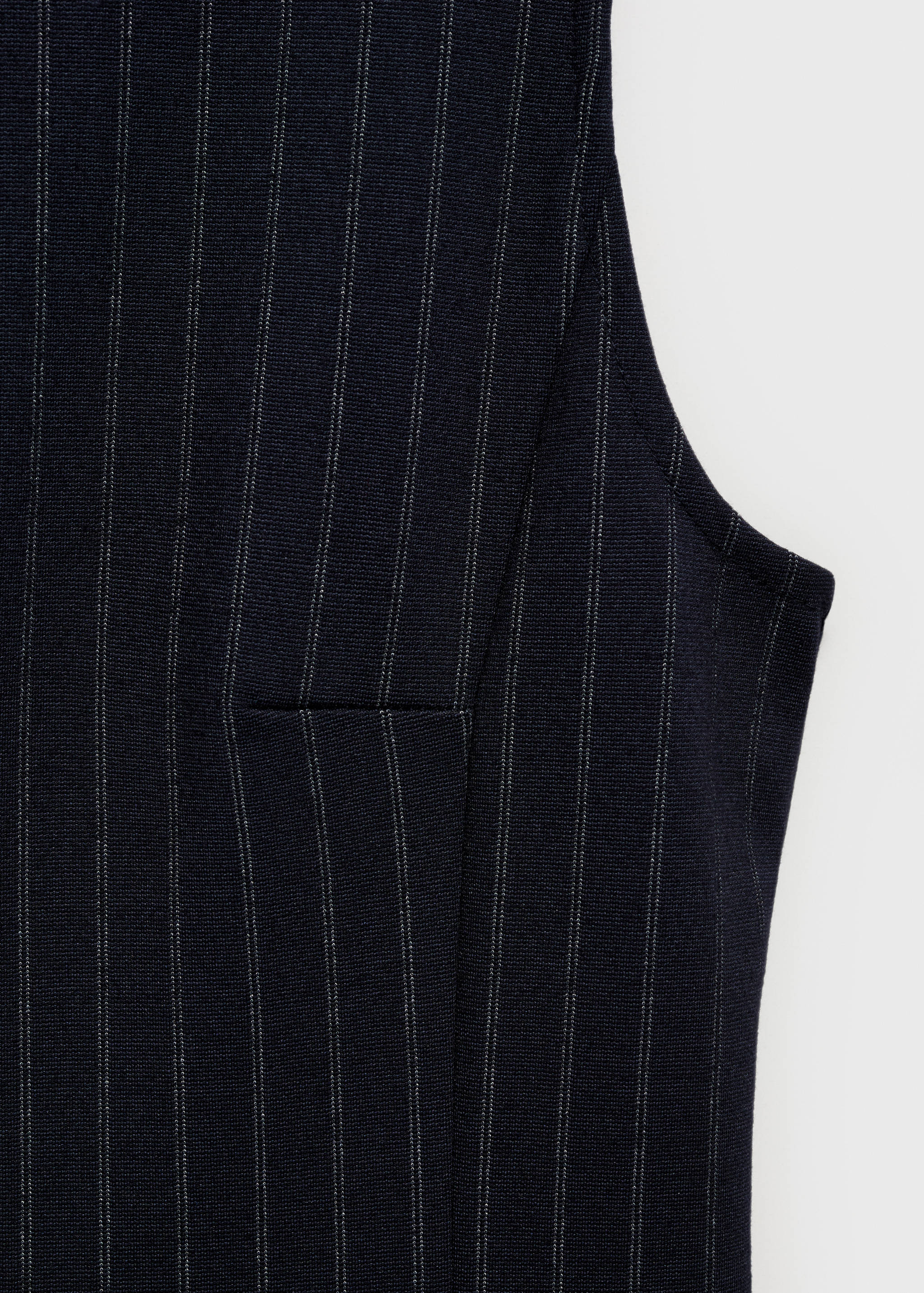 Boat-neck pinstripe dress - Details of the article 8