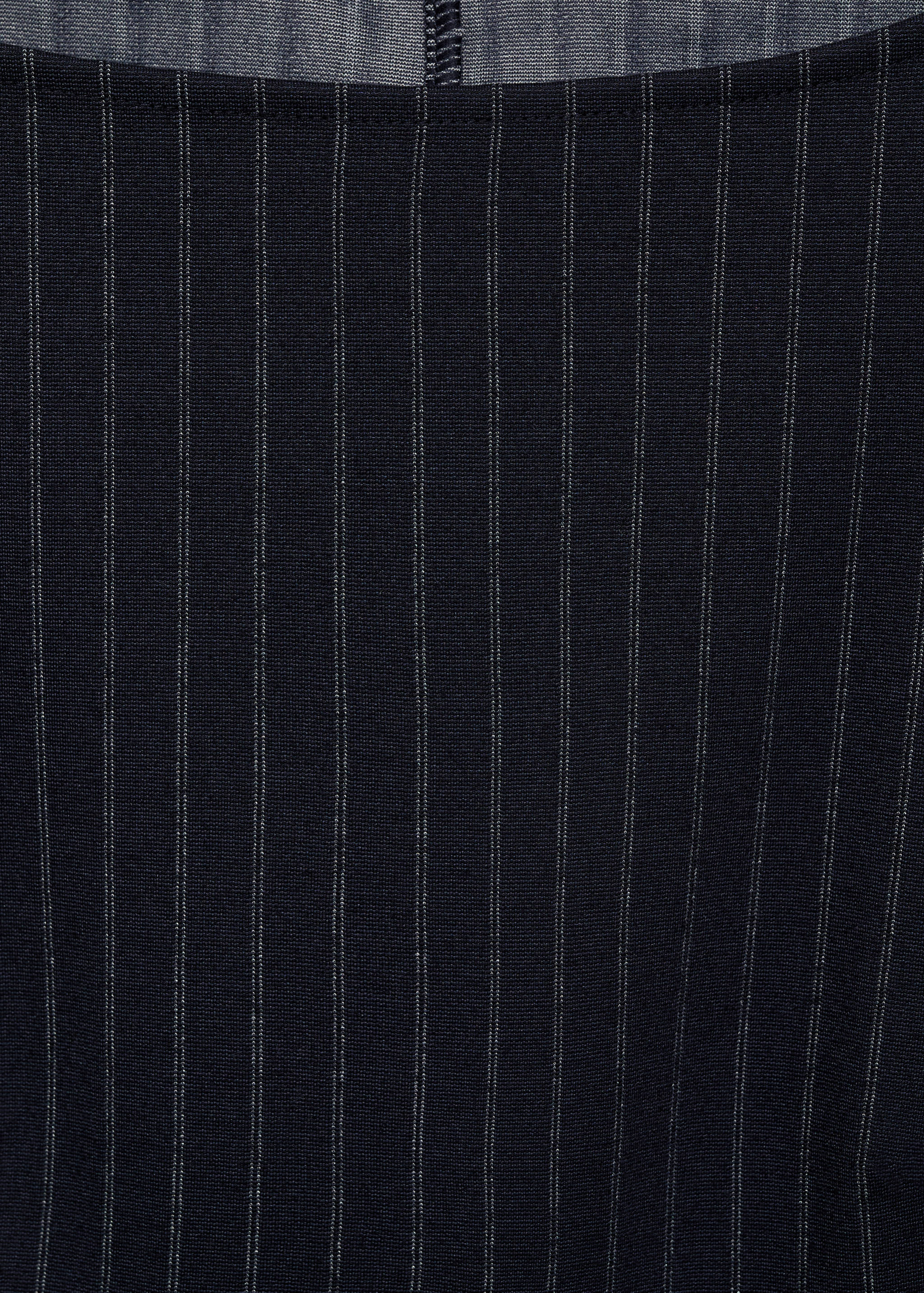 Boat-neck pinstripe dress - Details of the article 0