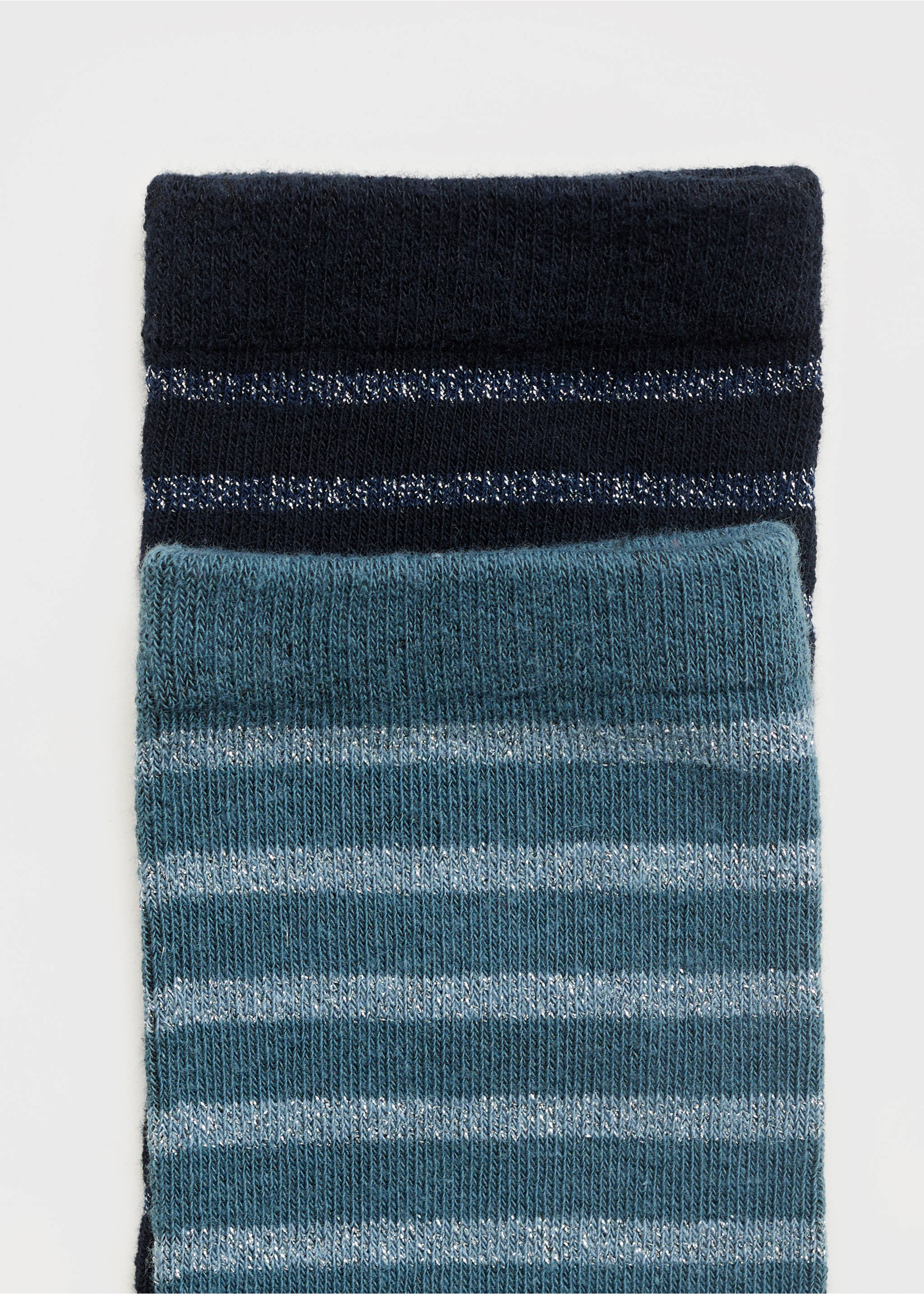 2 pack lurex socks - Reverse of the article, Navy. Ref: 17084087-00.