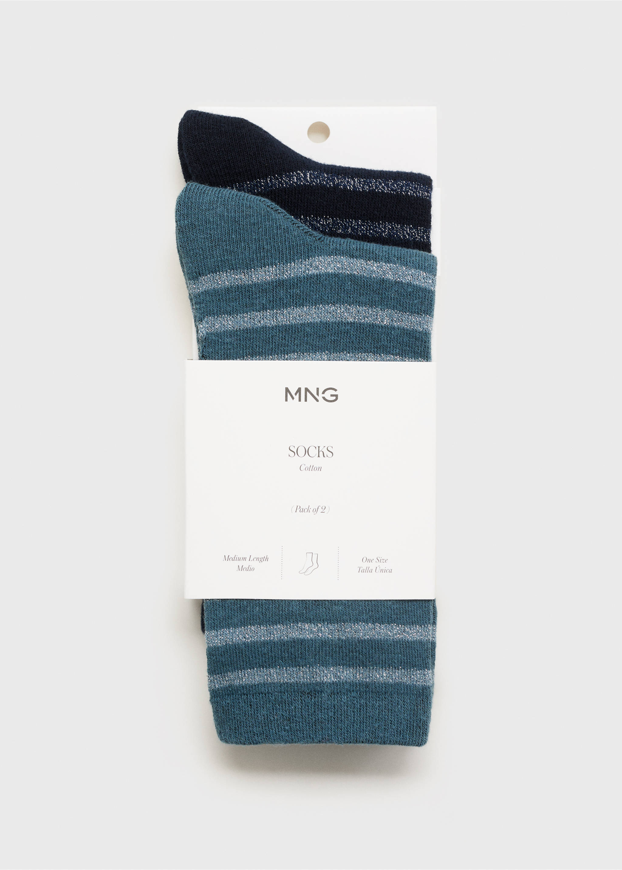 2 pack lurex socks - Details of the article 0, Navy. Ref: 17084087-00.