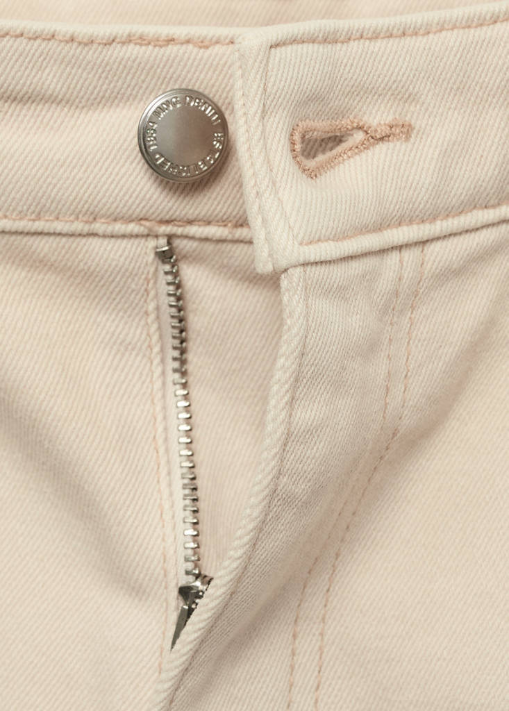 Mid-rise flared jeans — Ecru