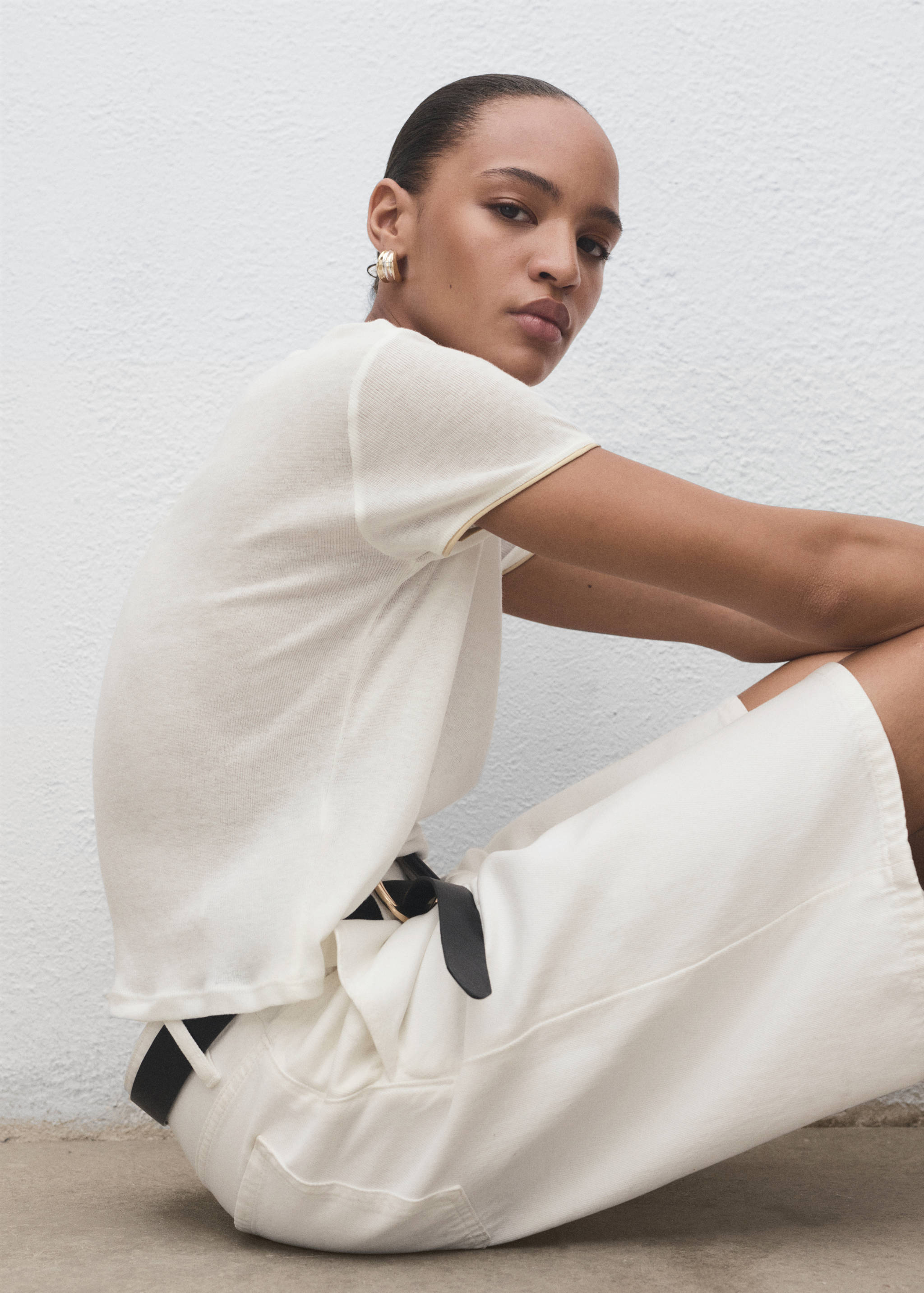 Combined cotton t-shirt - Details of the article 2