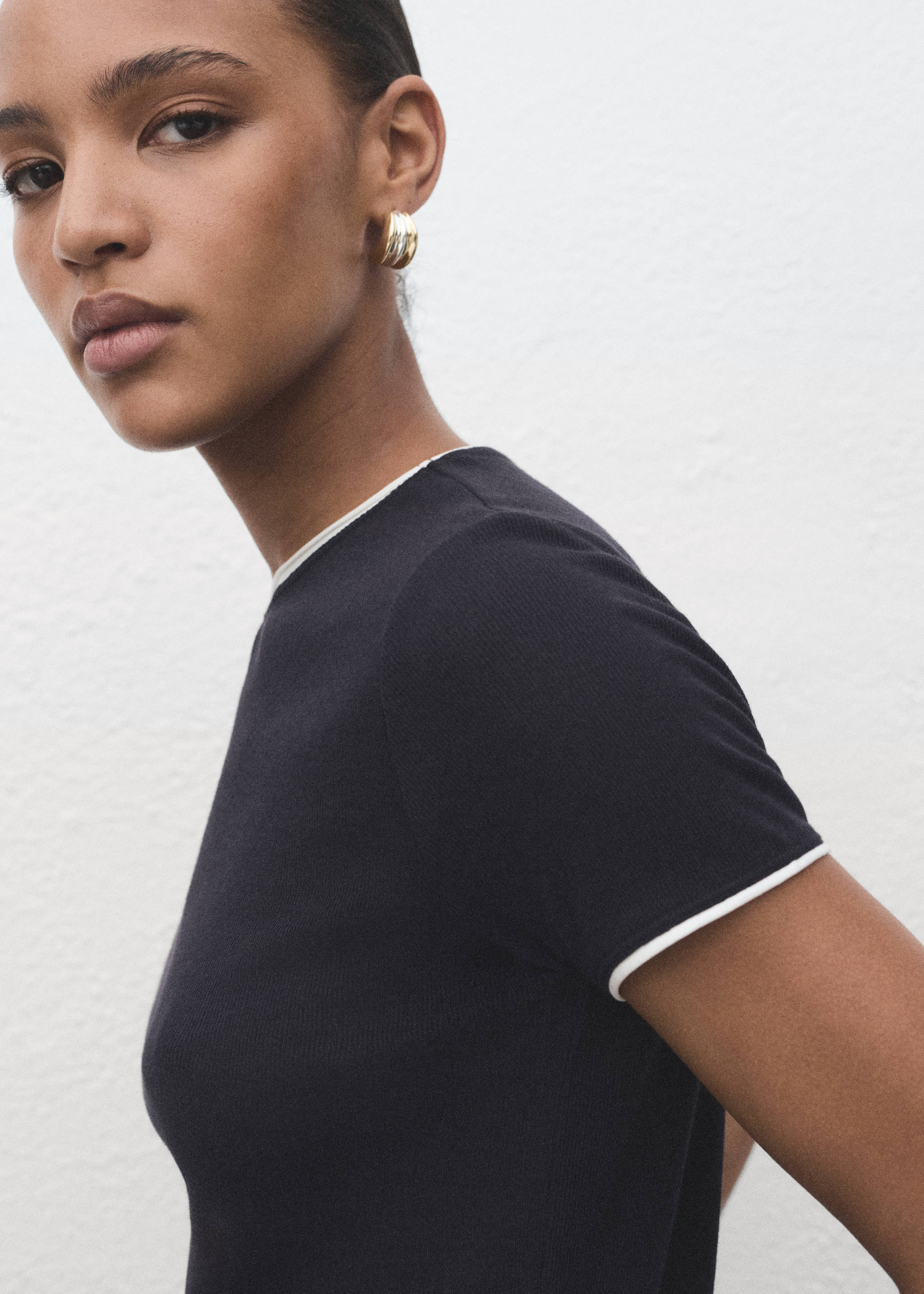 Combined cotton t-shirt - Details of the article 1