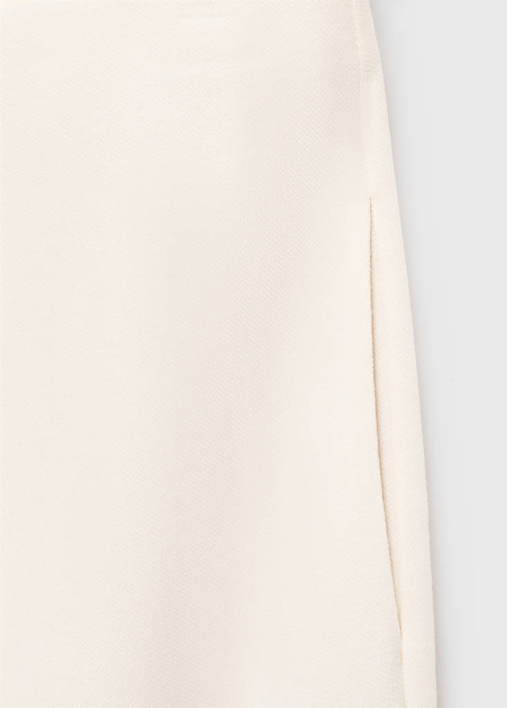 Straight-fit cotton trousers — Ecru