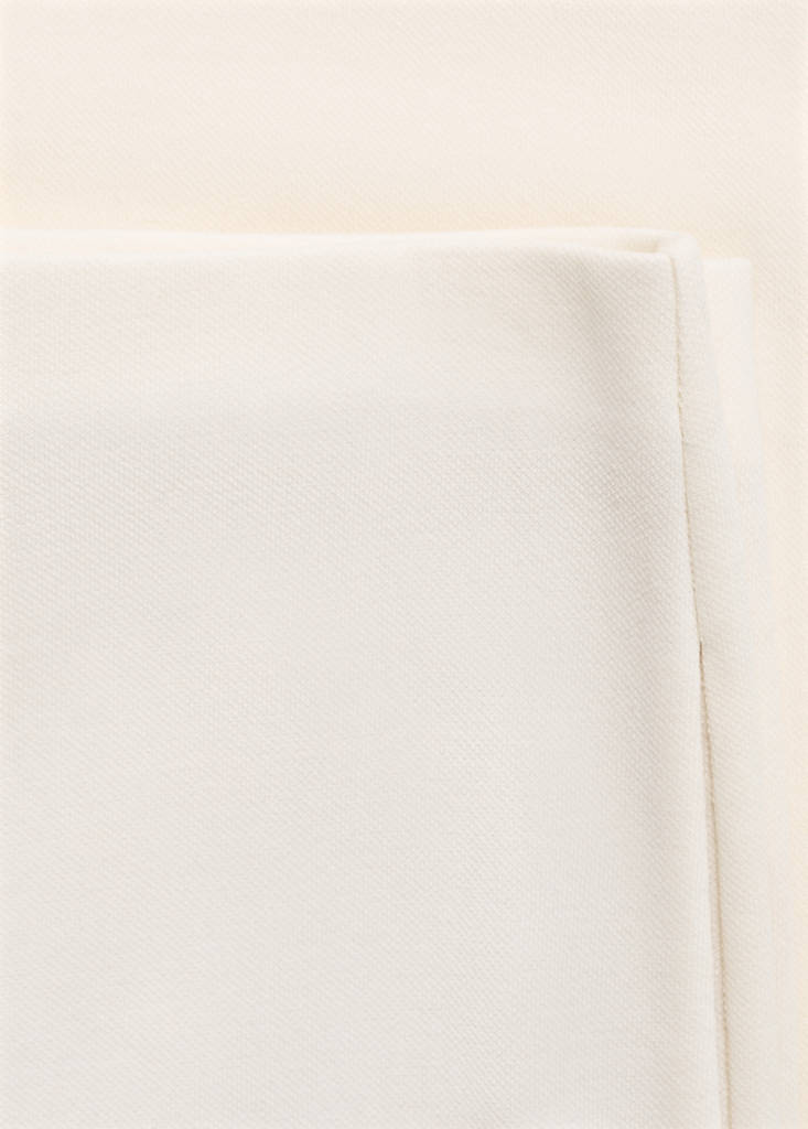 Straight-fit cotton trousers — Ecru
