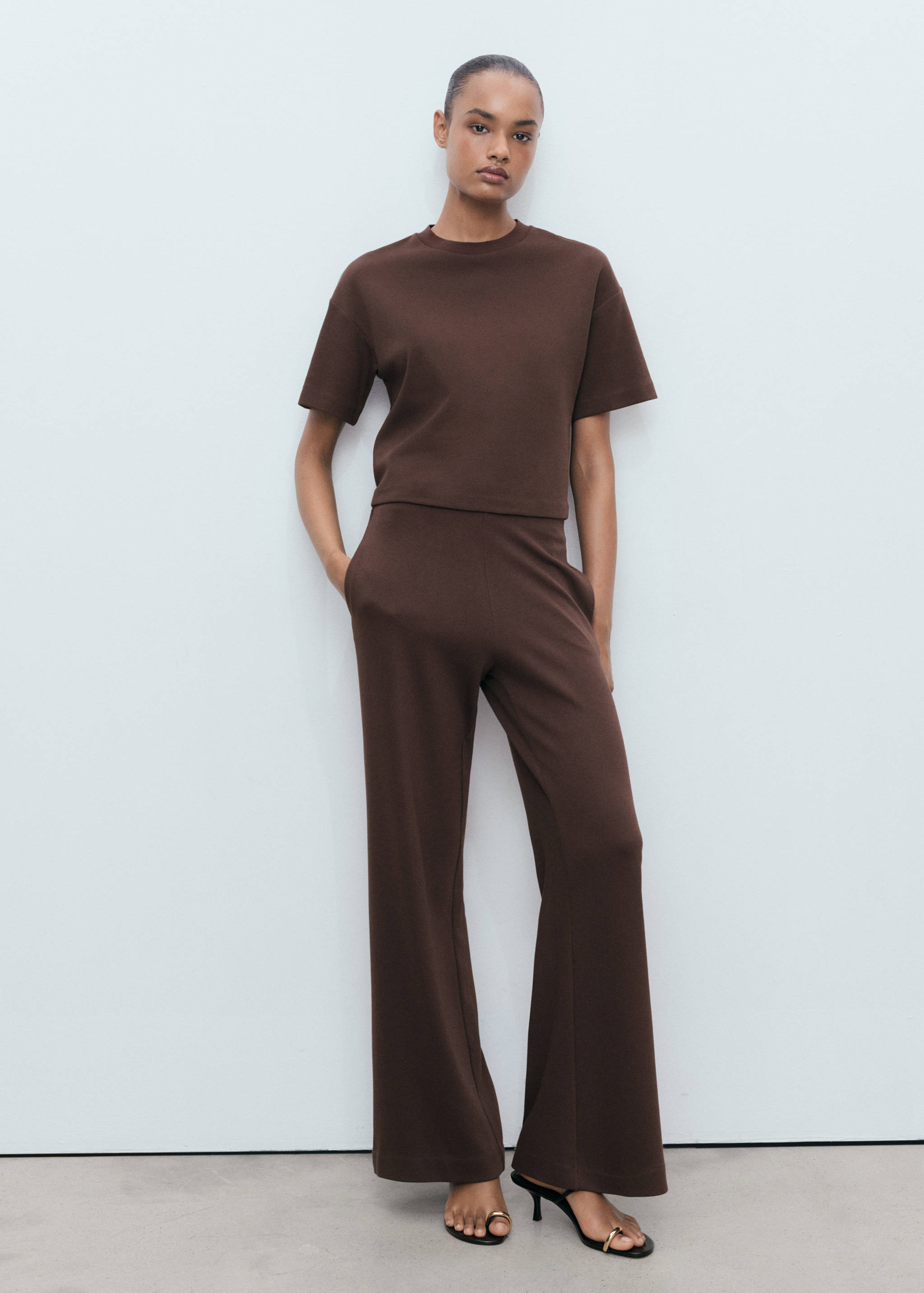 Straight-fit cotton trousers - General plane