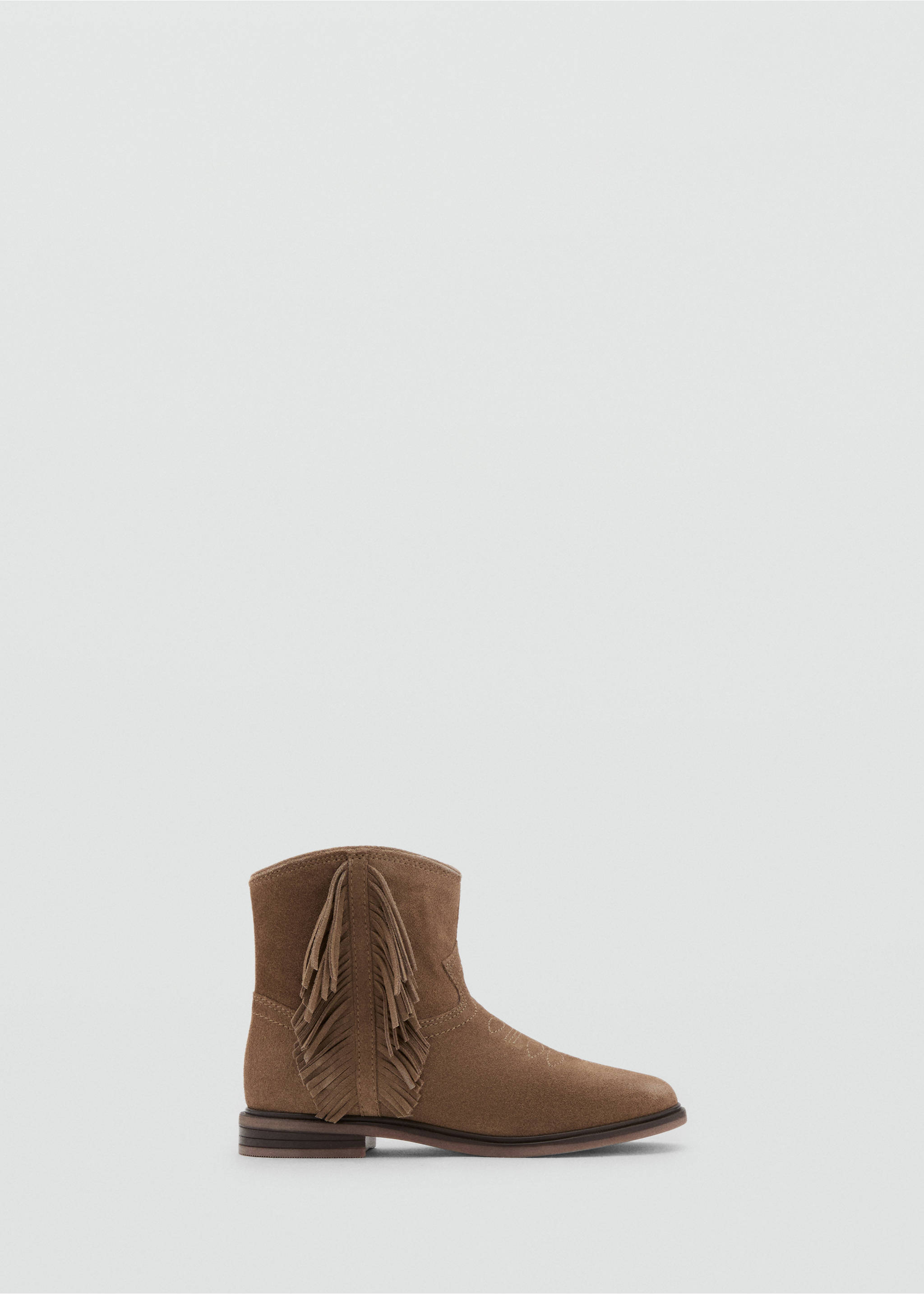 Fringed leather boots - Article without model, Sand. Ref: 17084097-00.
