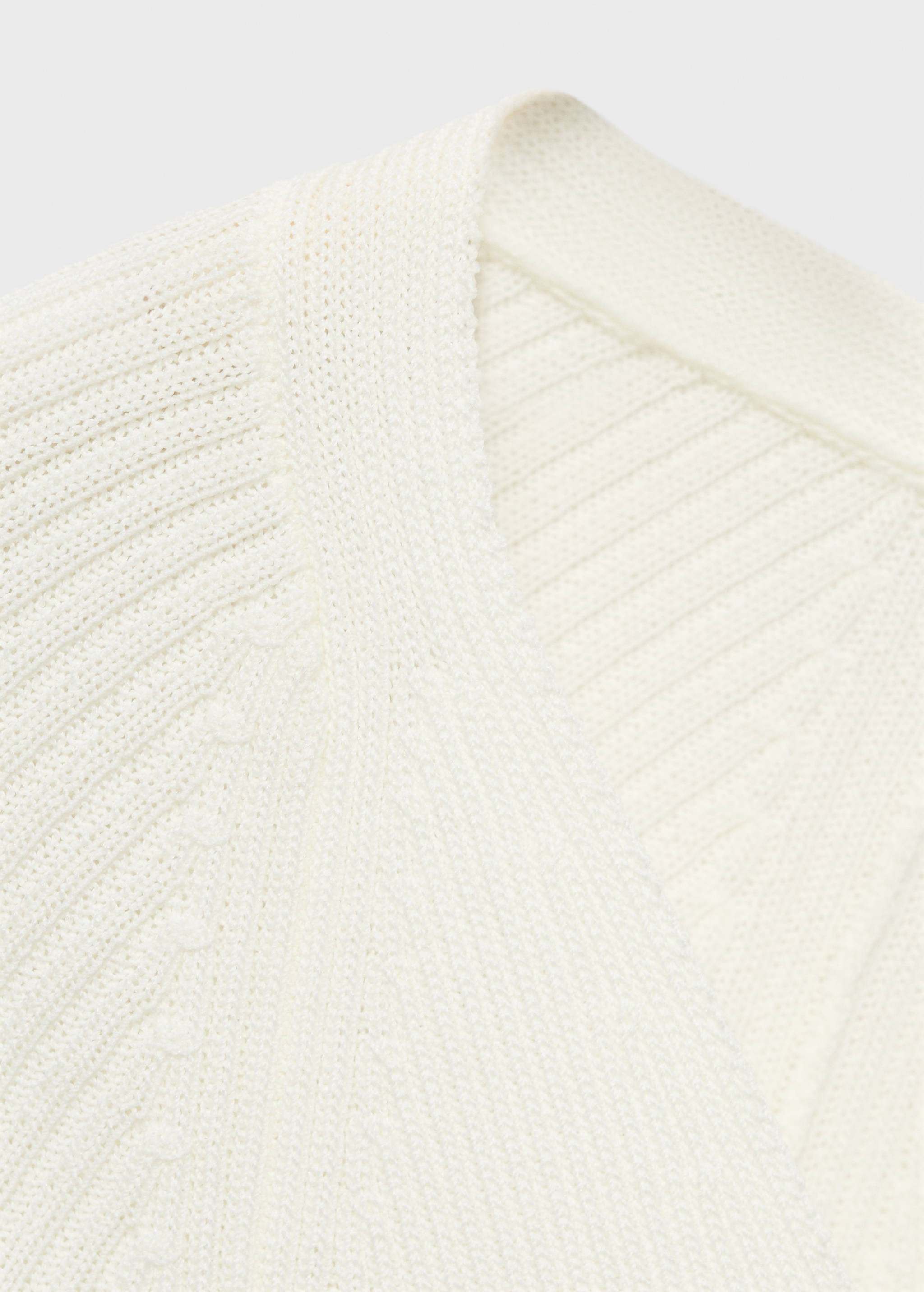 Pull-over côtelé col en V - Détail de l'article 0