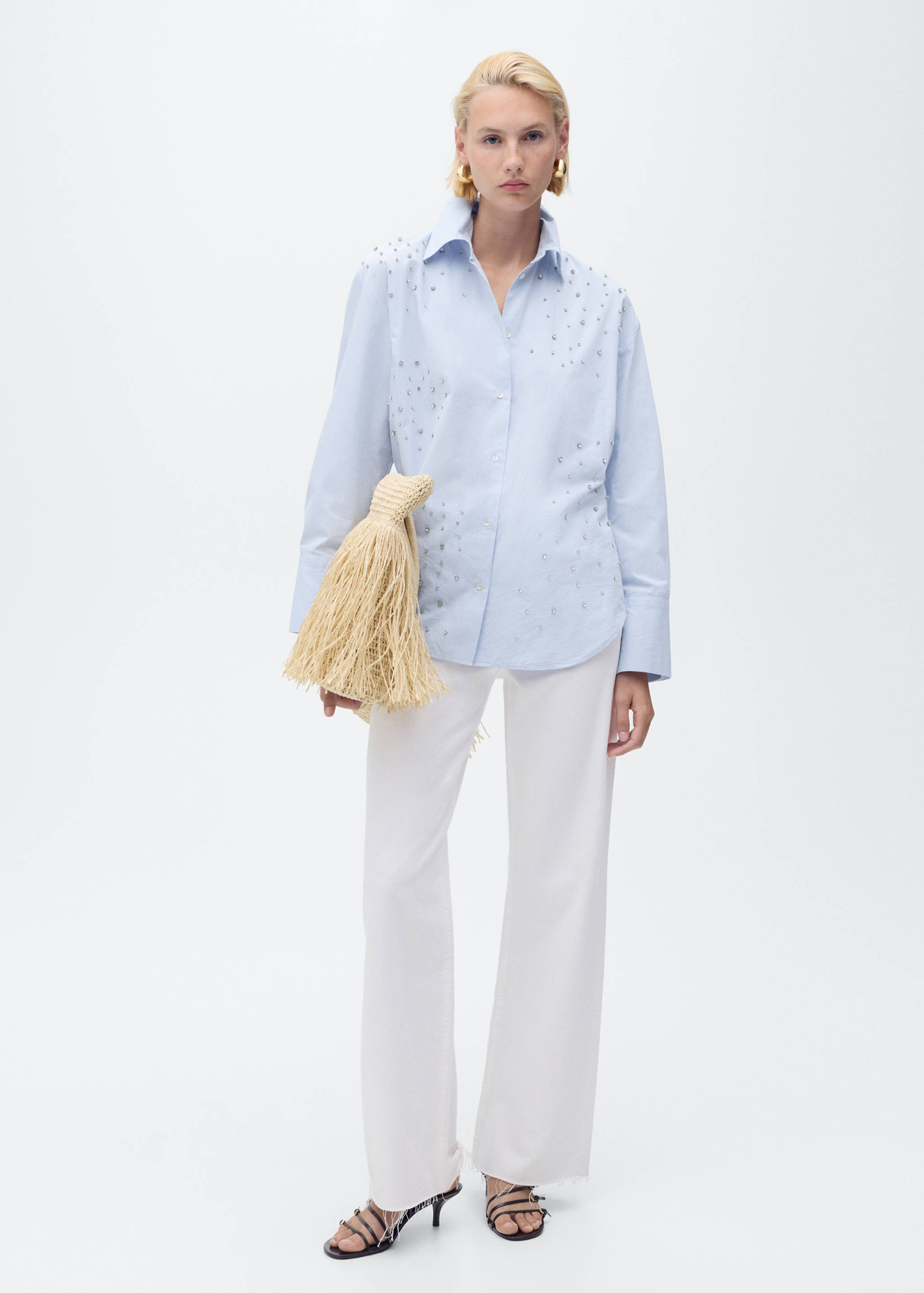 Baumwollhemd mit Strassverzierung - Allgemeine Ansicht