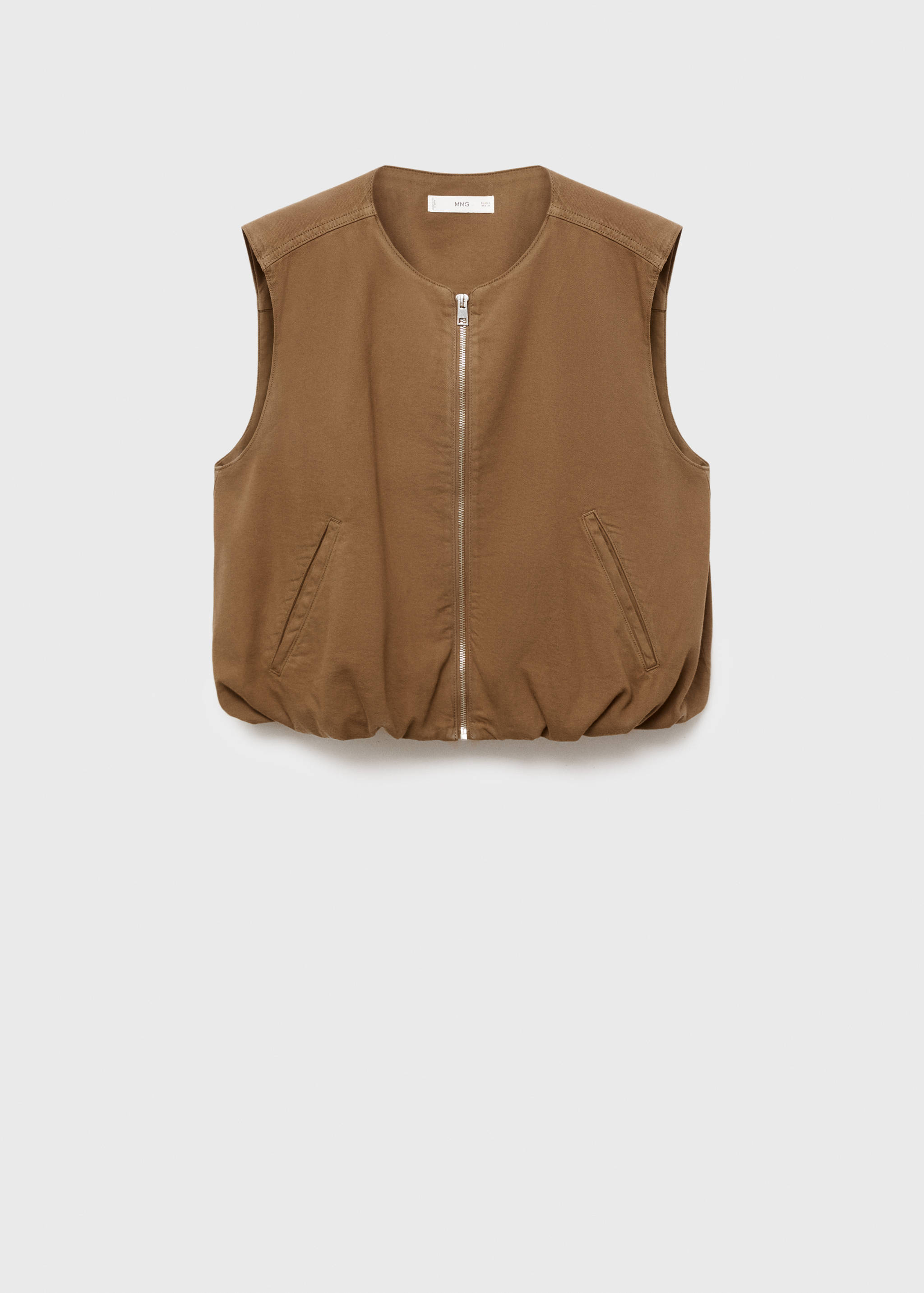 Puffer denim waistcoat - Article without model