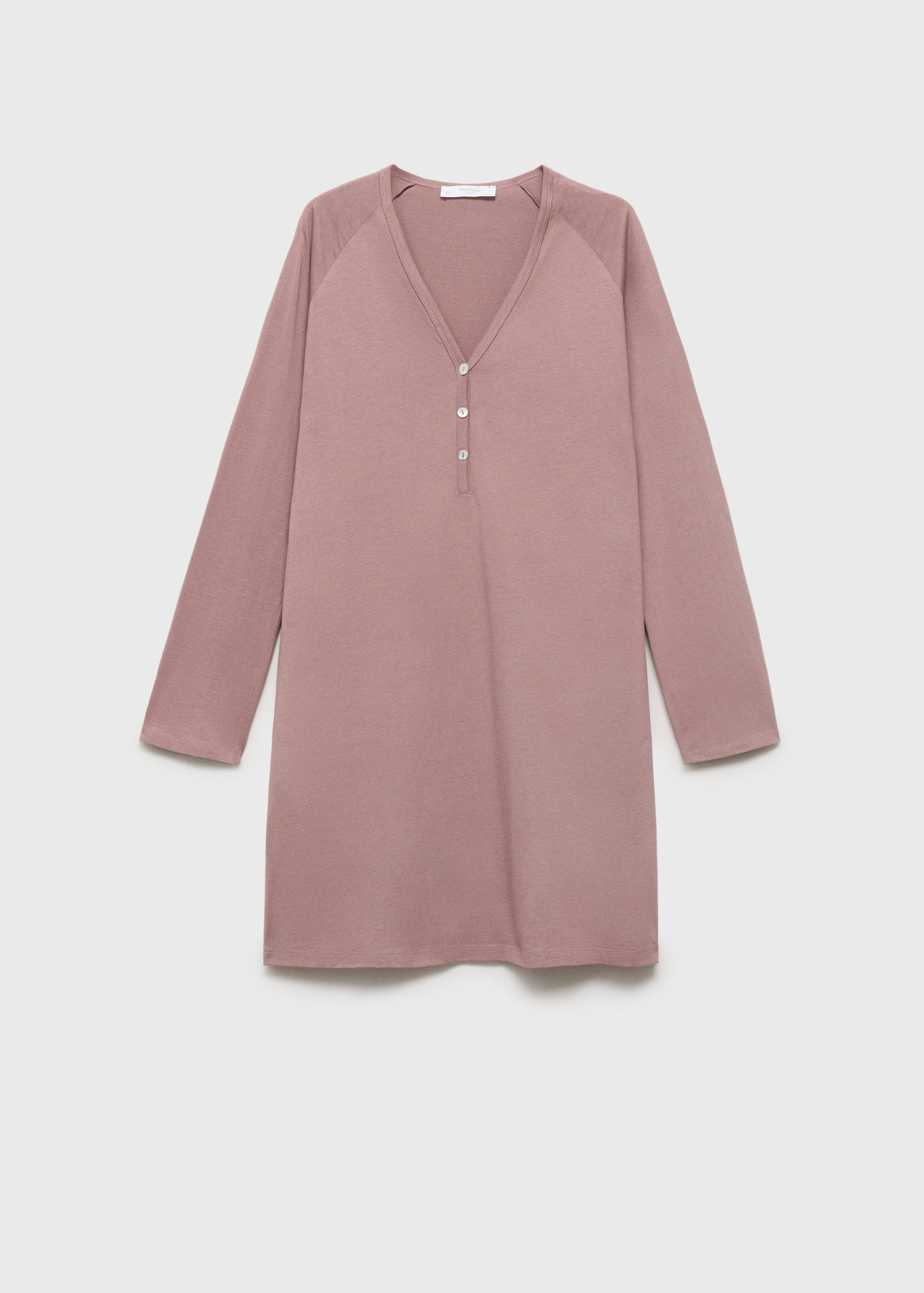 Cotton nightdress with button detail - Article without model