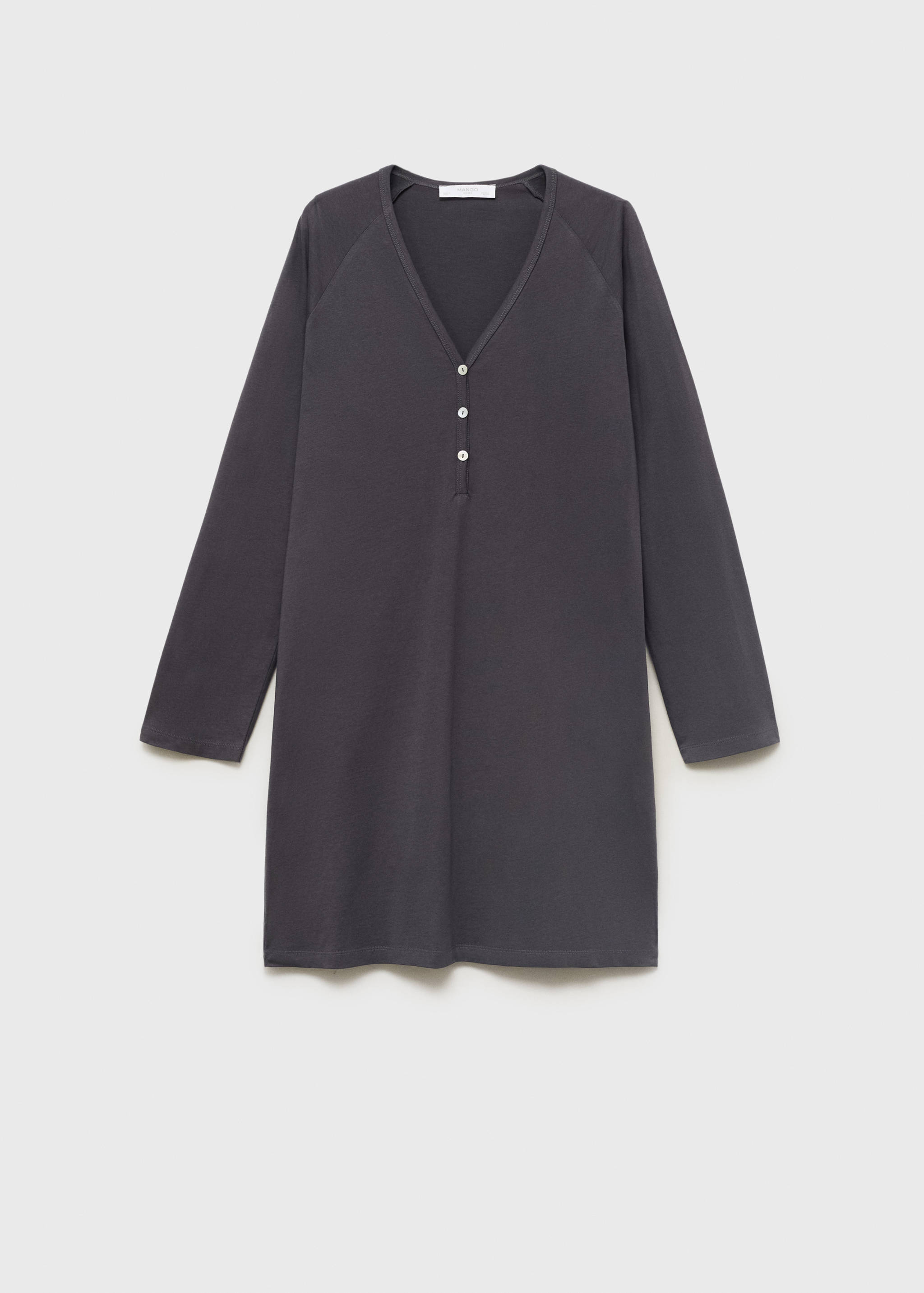 Cotton nightdress with button detail - Article without model