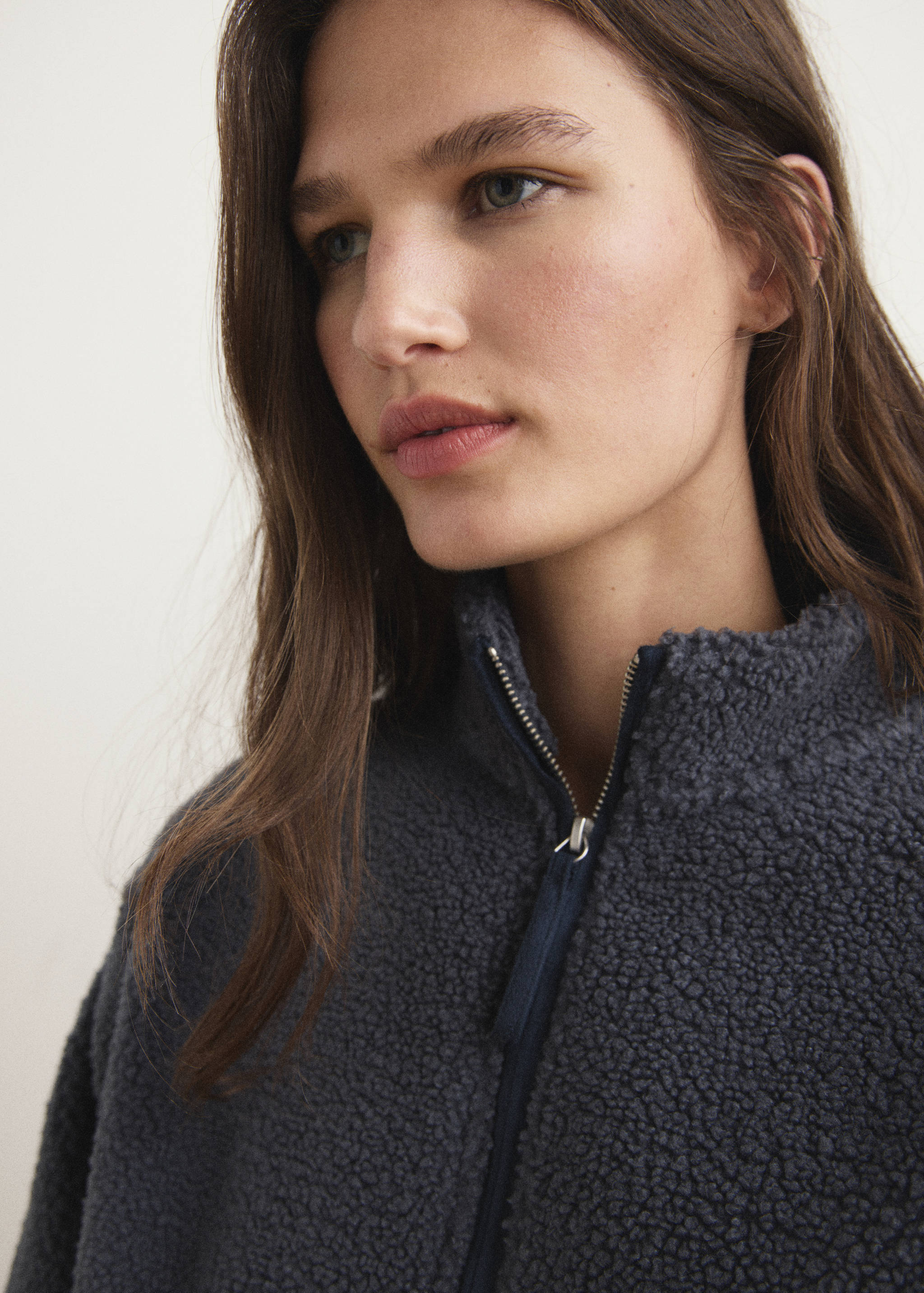 Fleece sweatshirt with zip - Details of the article 1