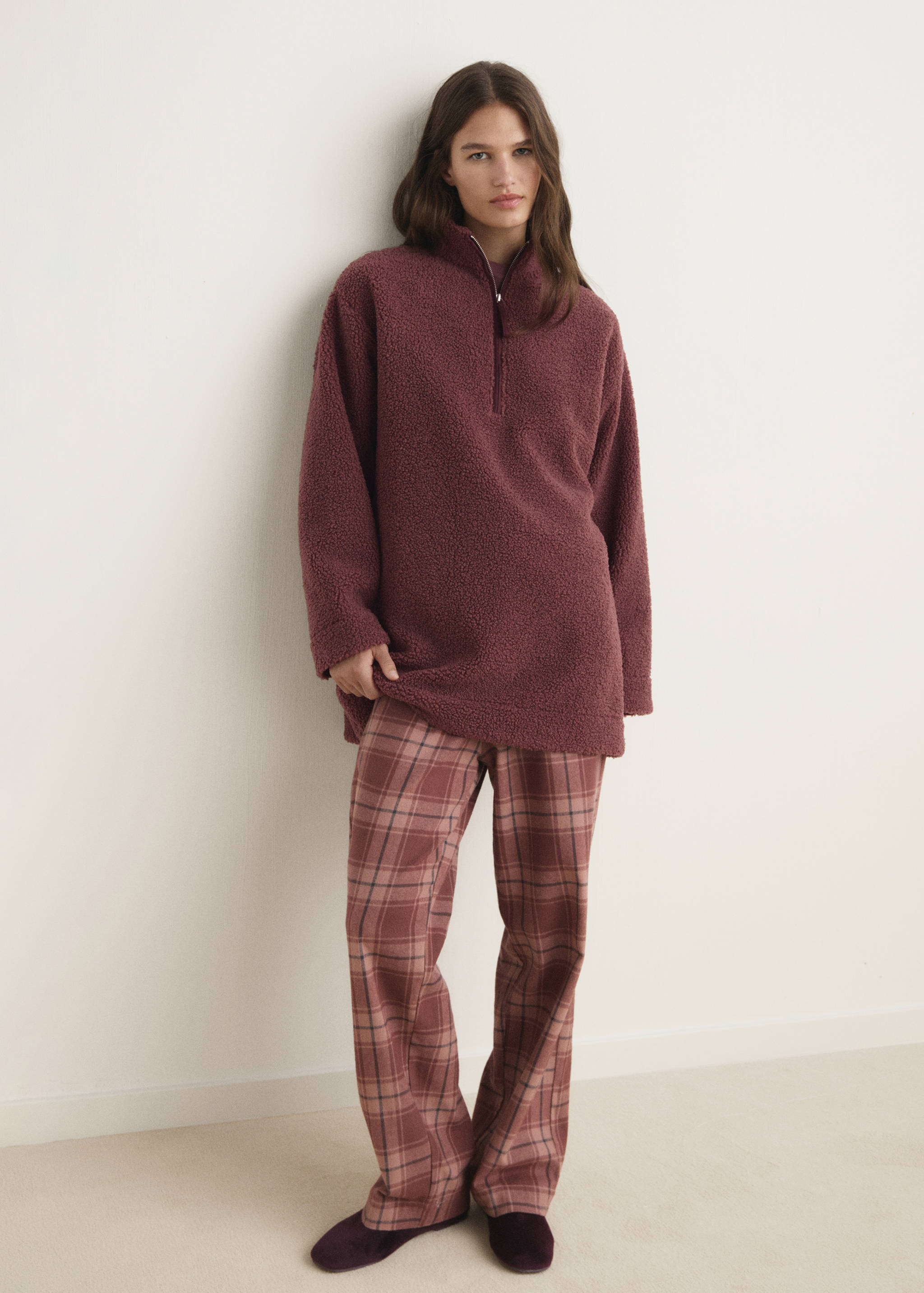 Fleece sweatshirt with zip - General plane