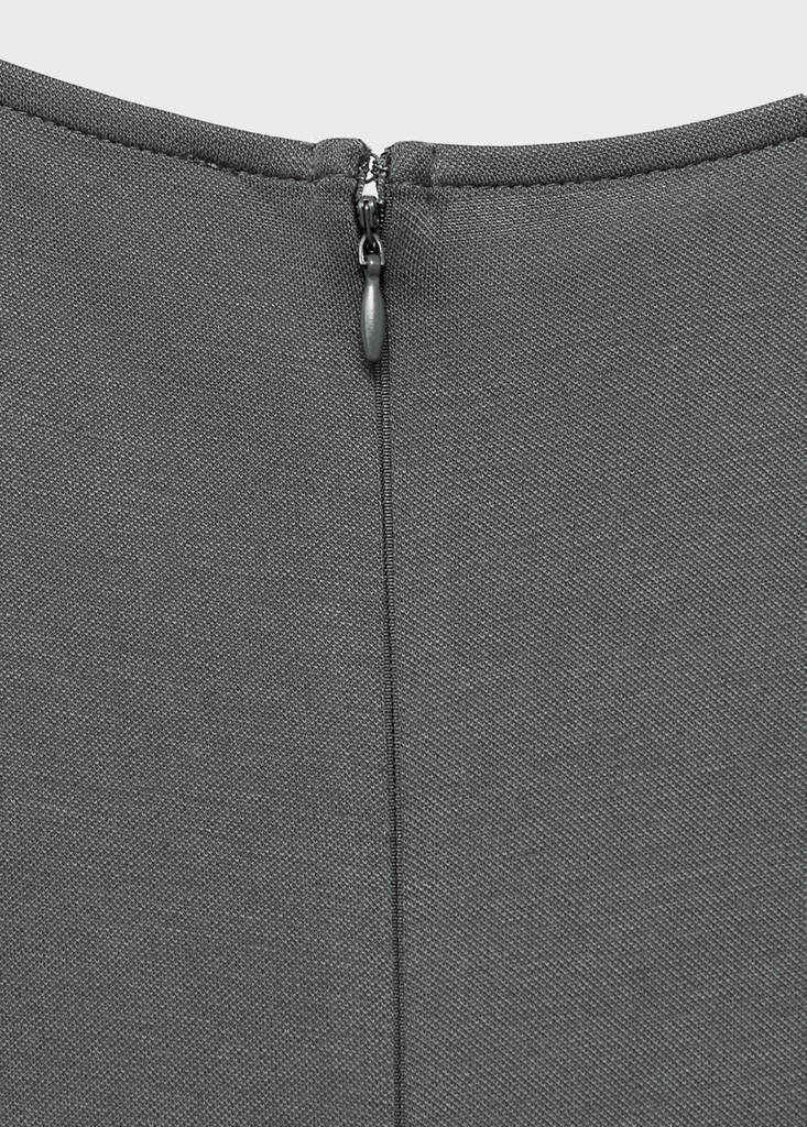 Long jumpsuit with knot — Charcoal