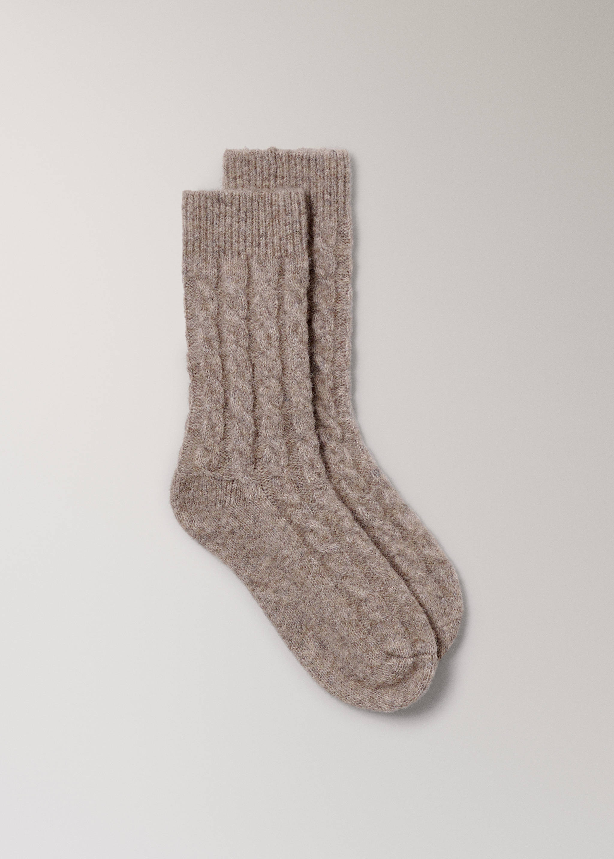 Chunky-knitted braided socks - Article without model