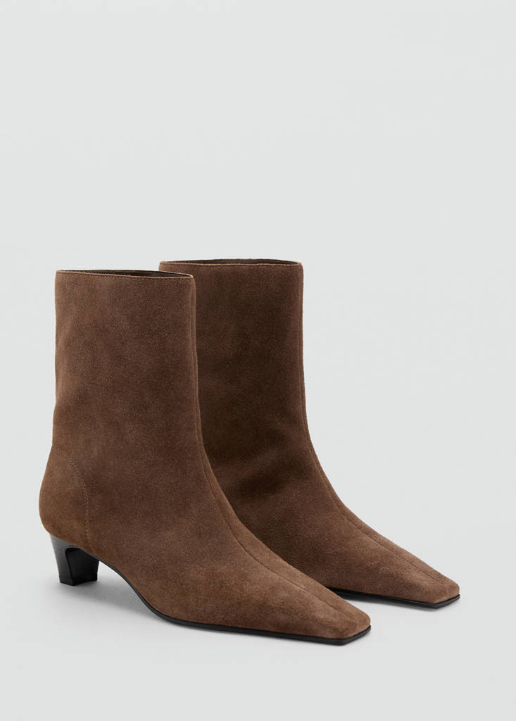 Suede leather ankle boots — Light/Pastel Brown