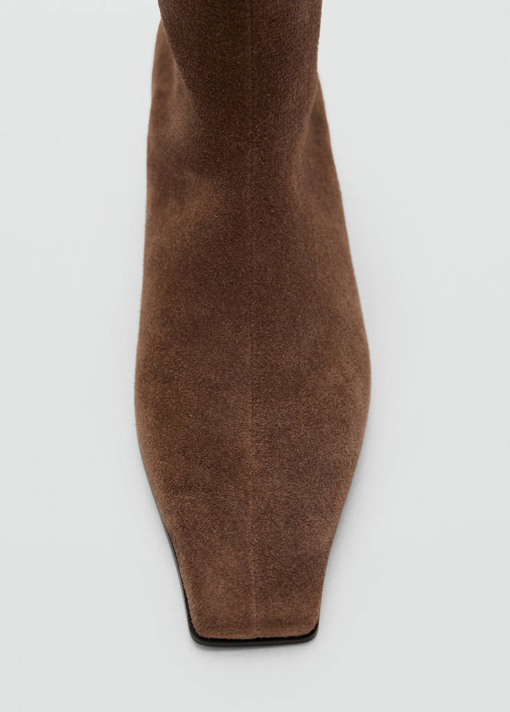 Suede leather ankle boots — Light/Pastel Brown