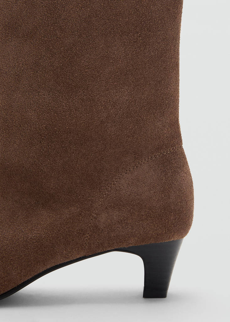 Suede leather ankle boots — Light/Pastel Brown