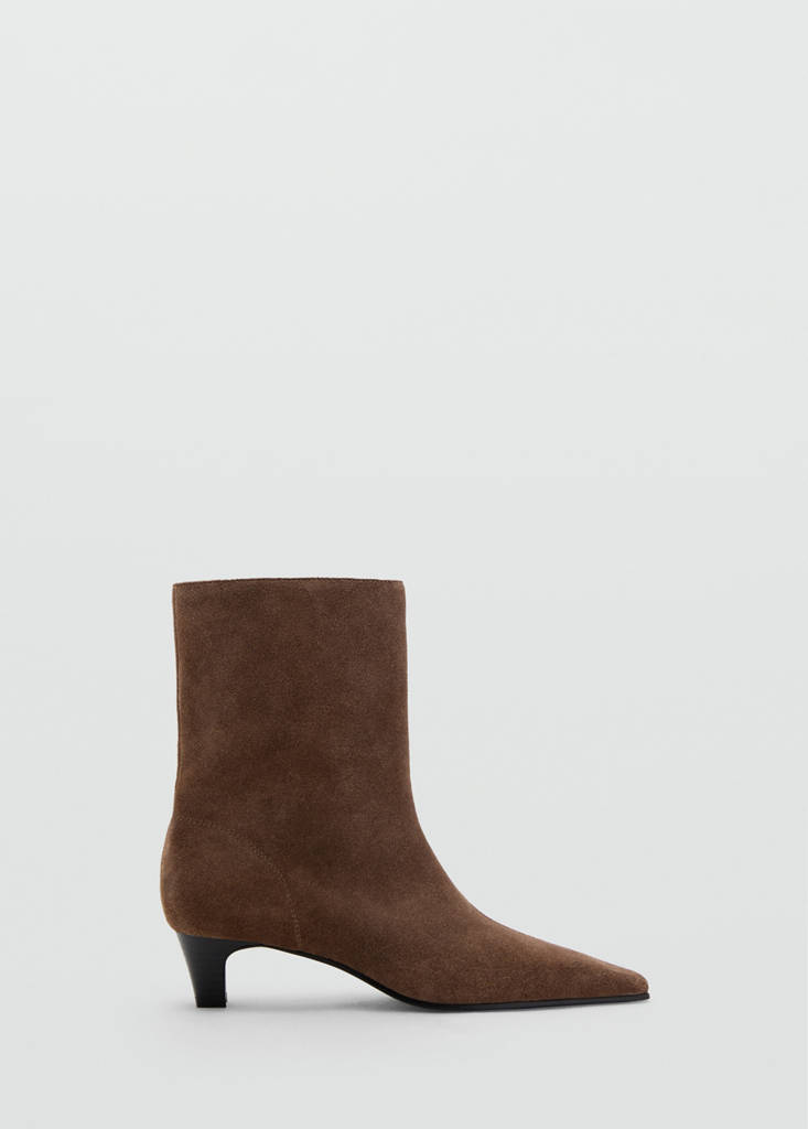 Suede leather ankle boots — Light/Pastel Brown