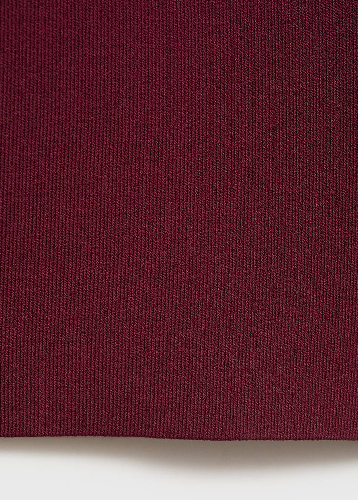 Knitted trousers with elastic waistband — Maroon