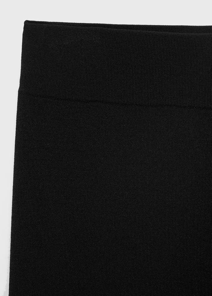 Knitted trousers with elastic waistband — Black