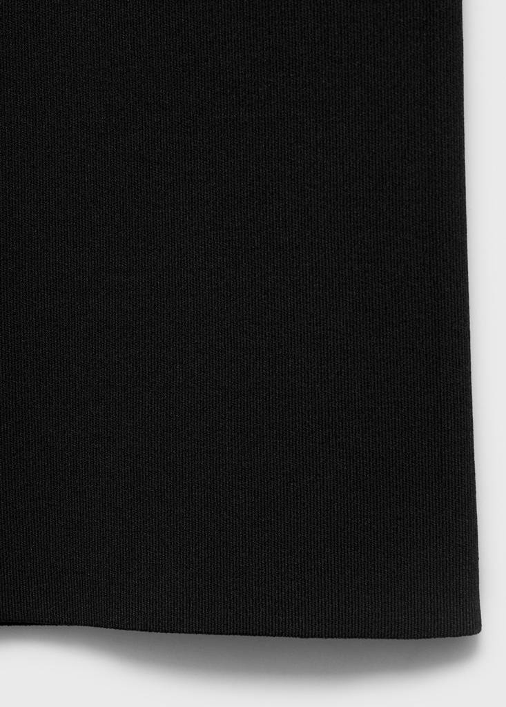 Knitted trousers with elastic waistband — Black