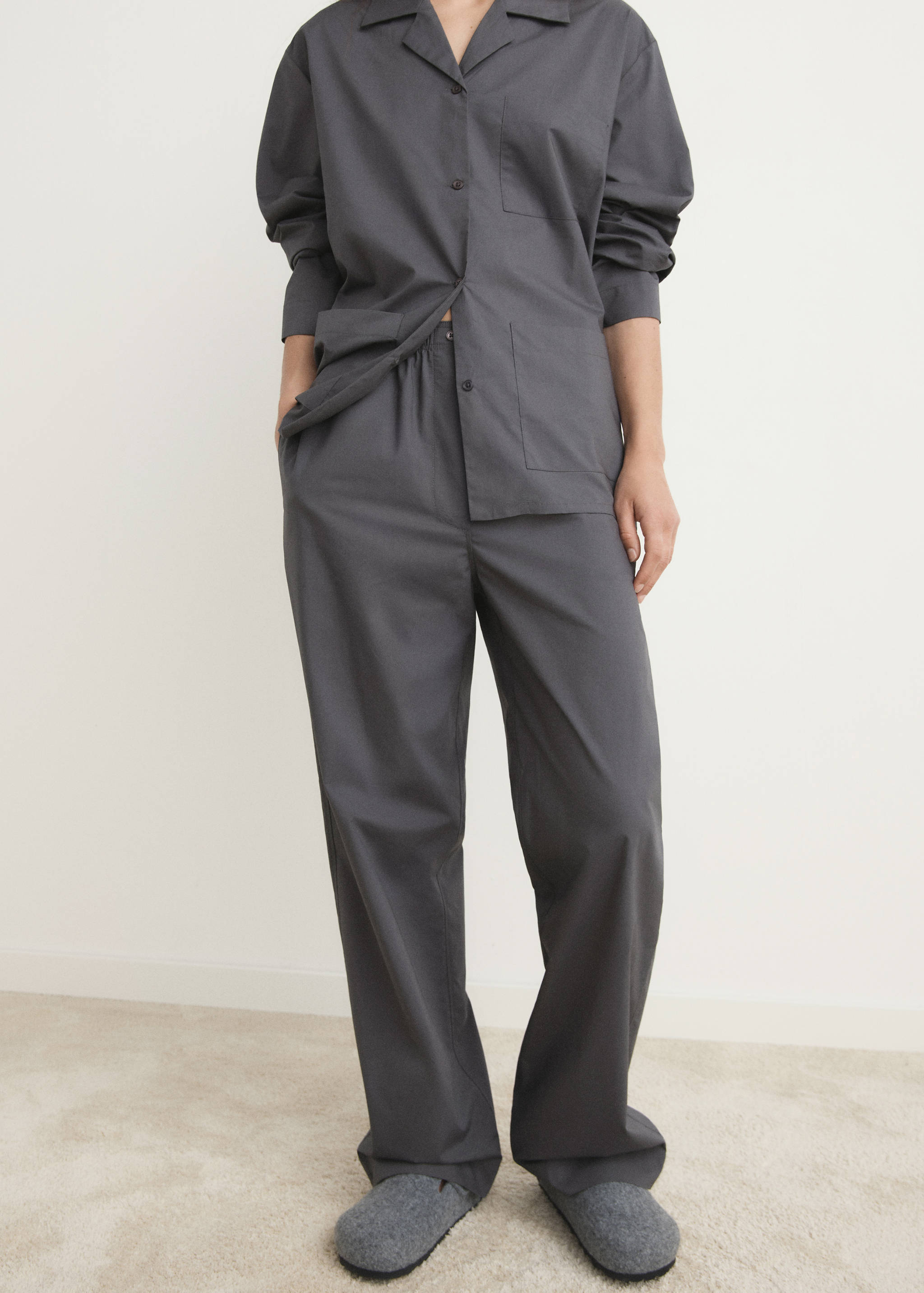 Poplin pyjamasbyxor - Bild av mittparti